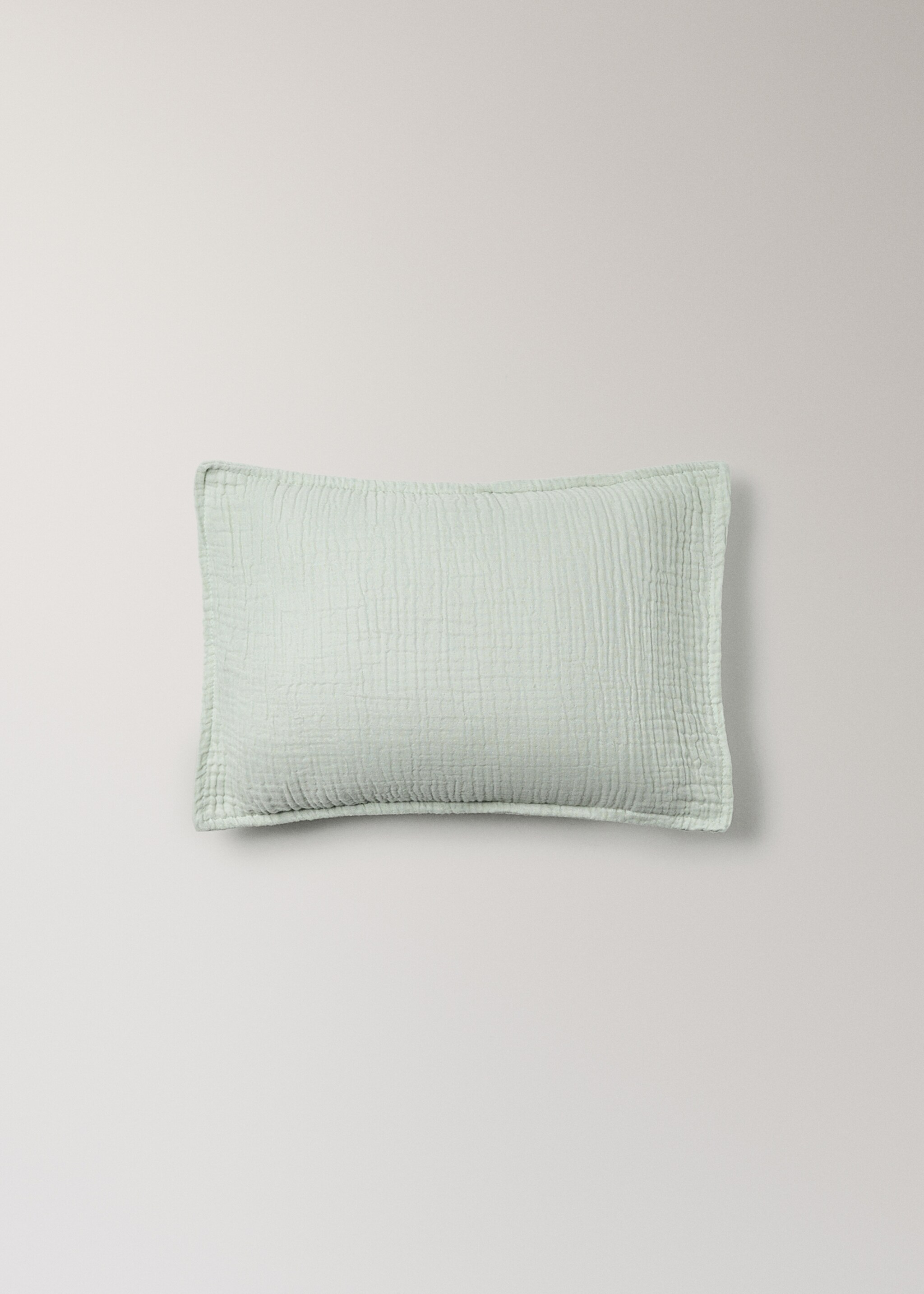 Children's cushion cover cotton gauze garment-dyed 30x40cm - Article without model, Aqua Green. Ref: 27073338-00.