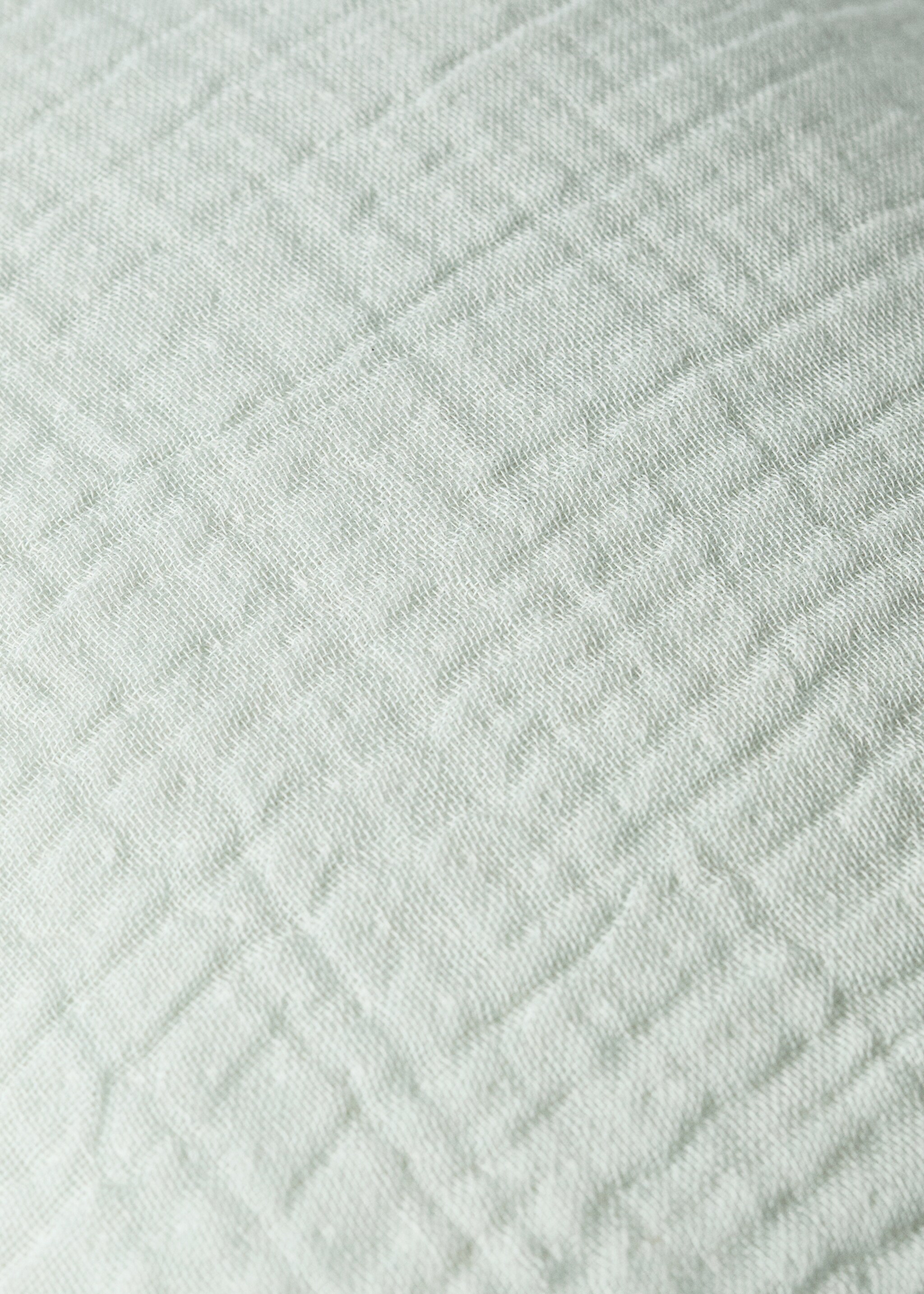 Children's cushion cover cotton gauze garment-dyed 30x40cm - Details of the article 3, Aqua Green. Ref: 27073338-00.