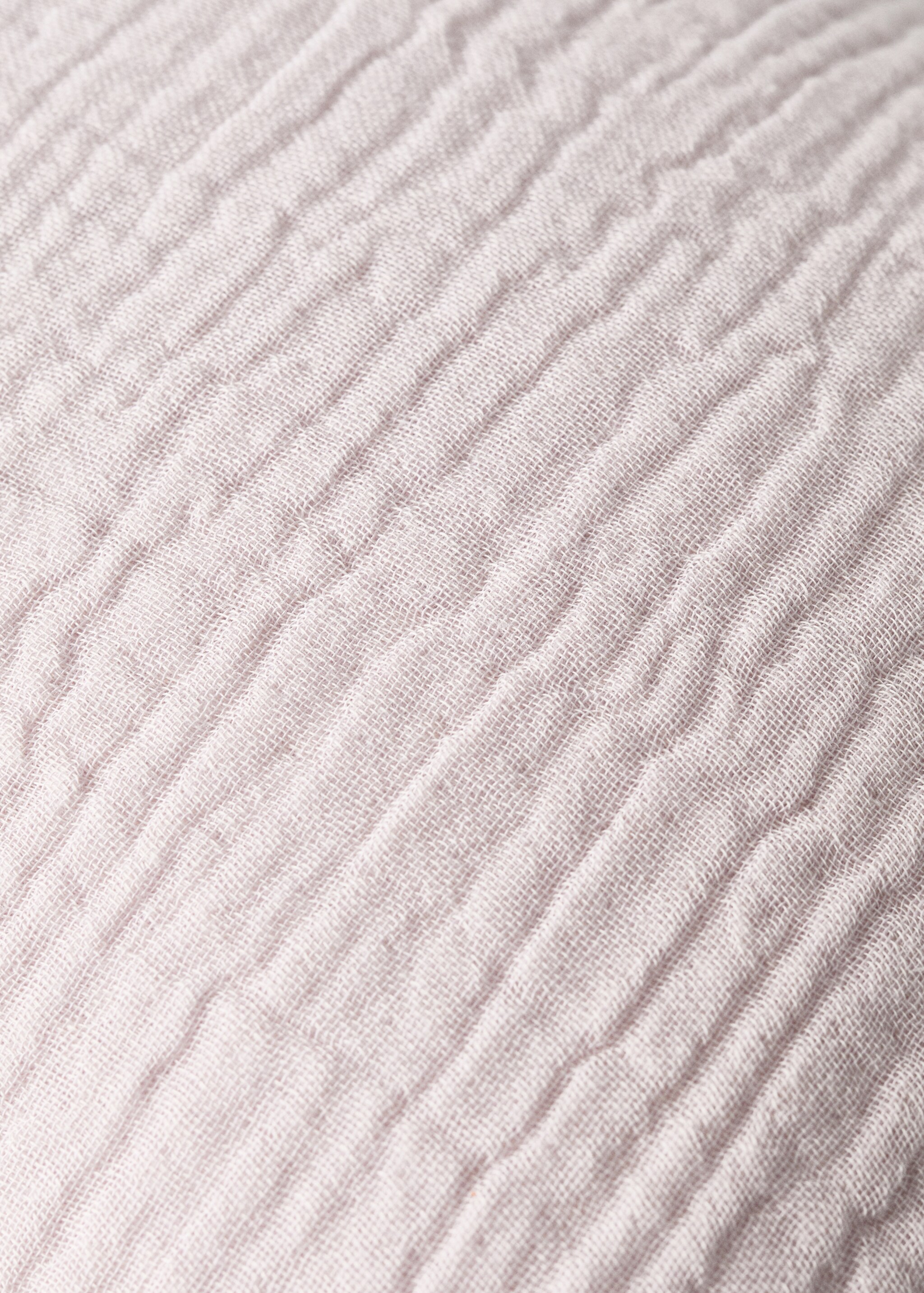 Housse de coussin enfant en gaze de coton teint en pièce, 30 x 40 cm - Détail de l'article 3, Lilas. Ref: 27073338-00.