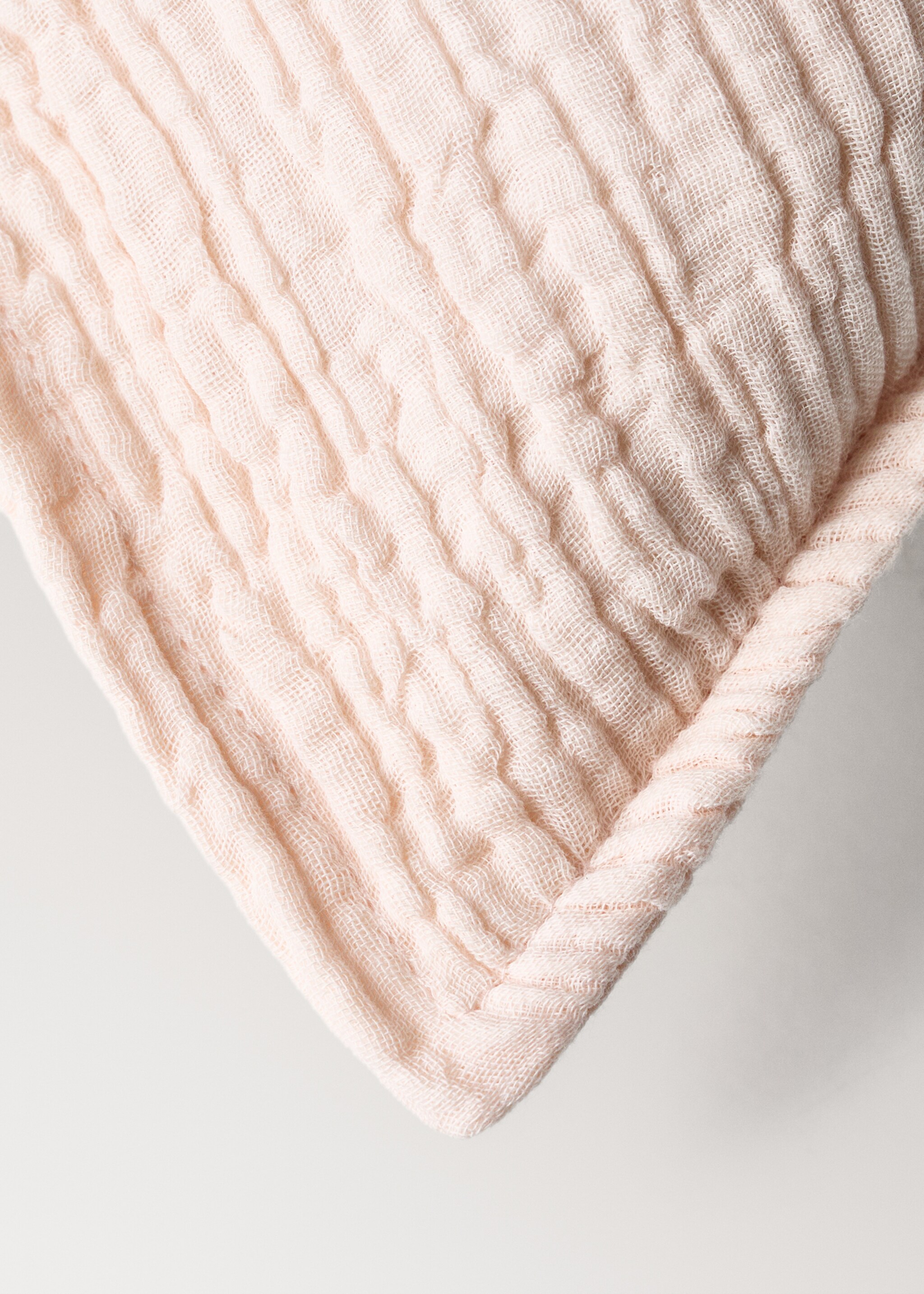 Children's cushion cover cotton gauze garment-dyed 30x40cm - Details of the article 1, Pink. Ref: 27073338-00.