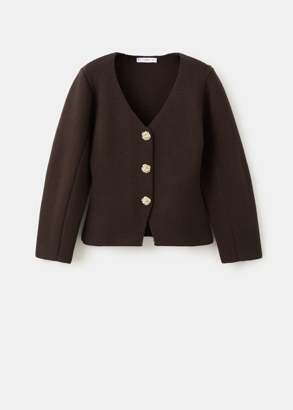 Knitted jacket with jewel buttons - image 3