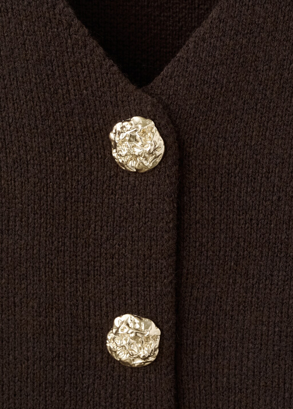Mango Knitted jacket with jewel buttons