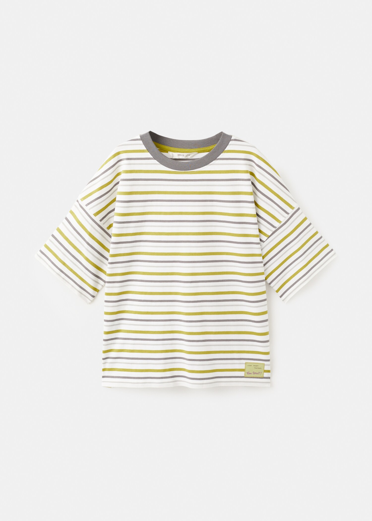 T-Shirt mit gestreifter Kontrastbahn - Artikel ohne Model