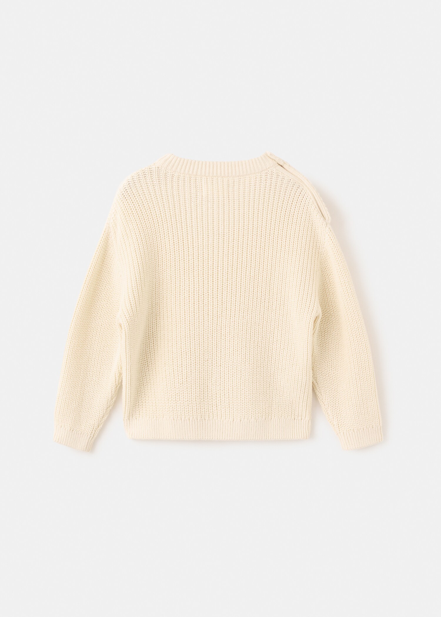 Knitted cotton sweater - Reverse of the article