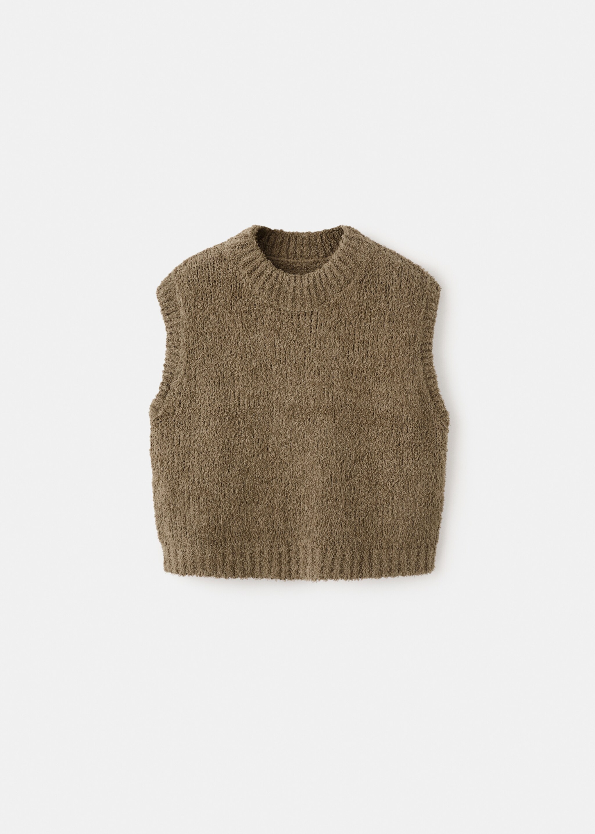 Gilet en maille - Article sans modèle, Chocolat. Ref: 27073713-00.