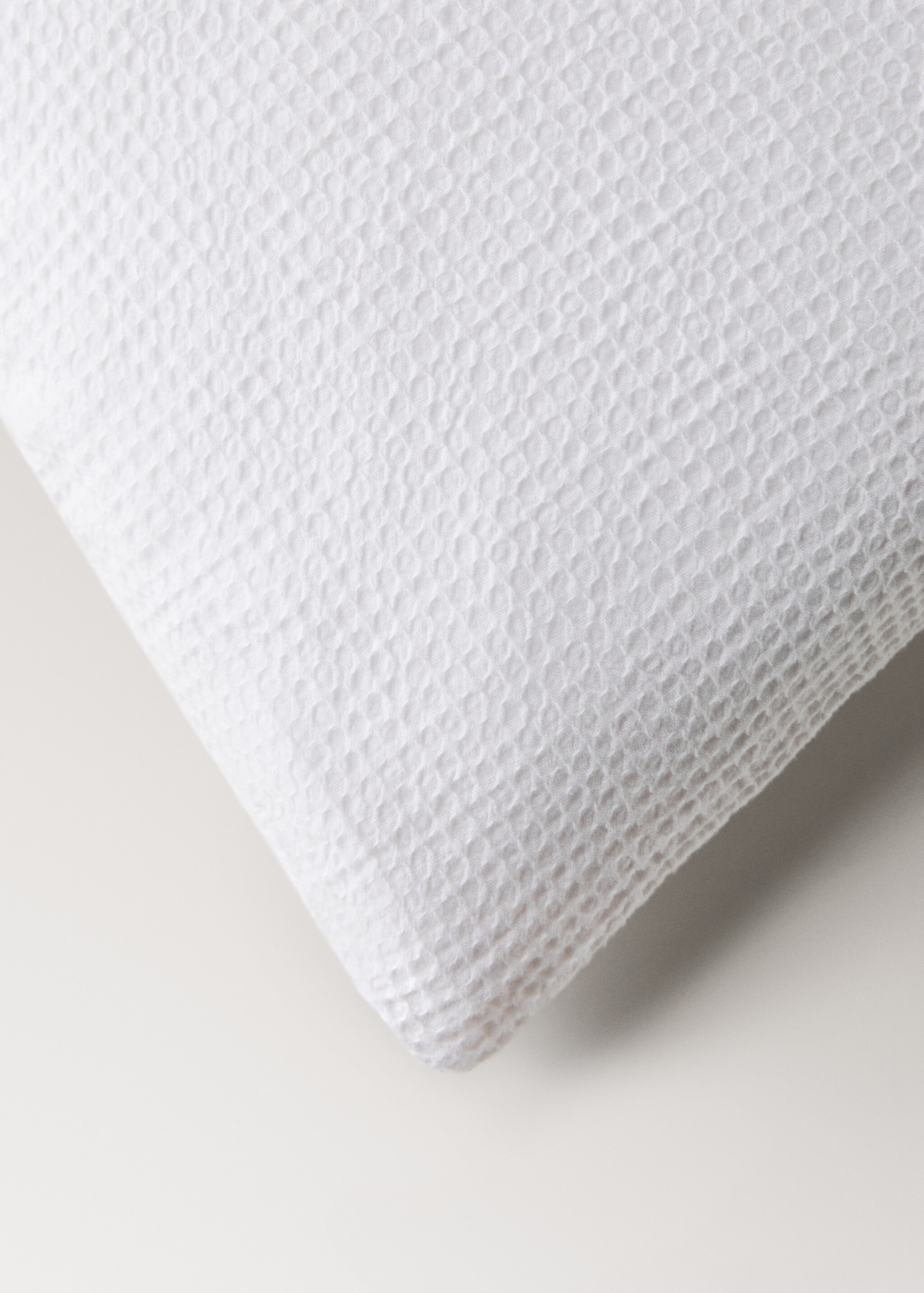 Funda nòrdica cotó garment-dyed miniwaffle Llit 135/140 cm - Detall de l'article 3, Blanc trencat. Ref: 27073718-00.