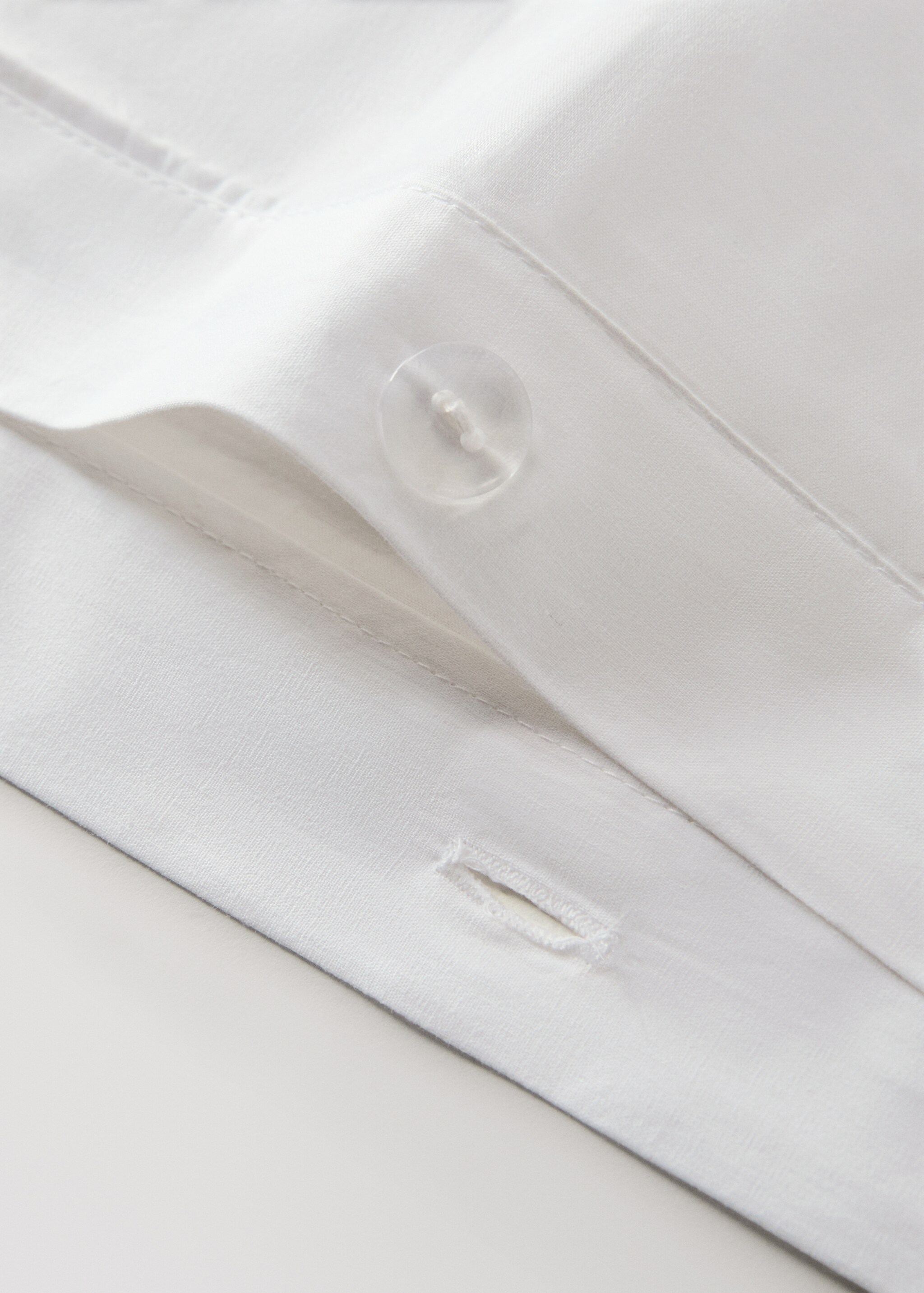 Housse de couette percale de coton broderie fleur lit 90 cm - Détail de l'article 2, Orange pastel. Ref: 27073721-00.