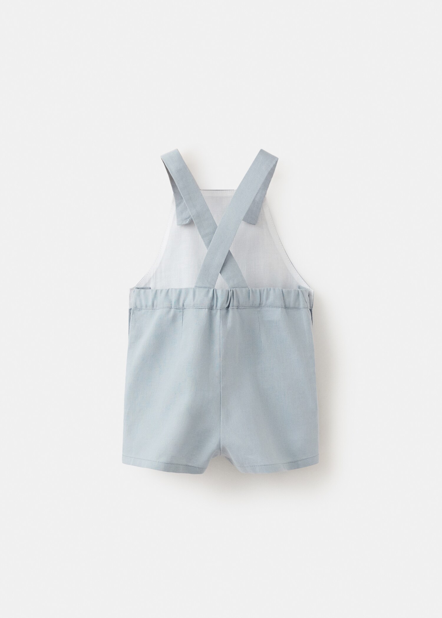 Short linen playsuit - Reverse of the article