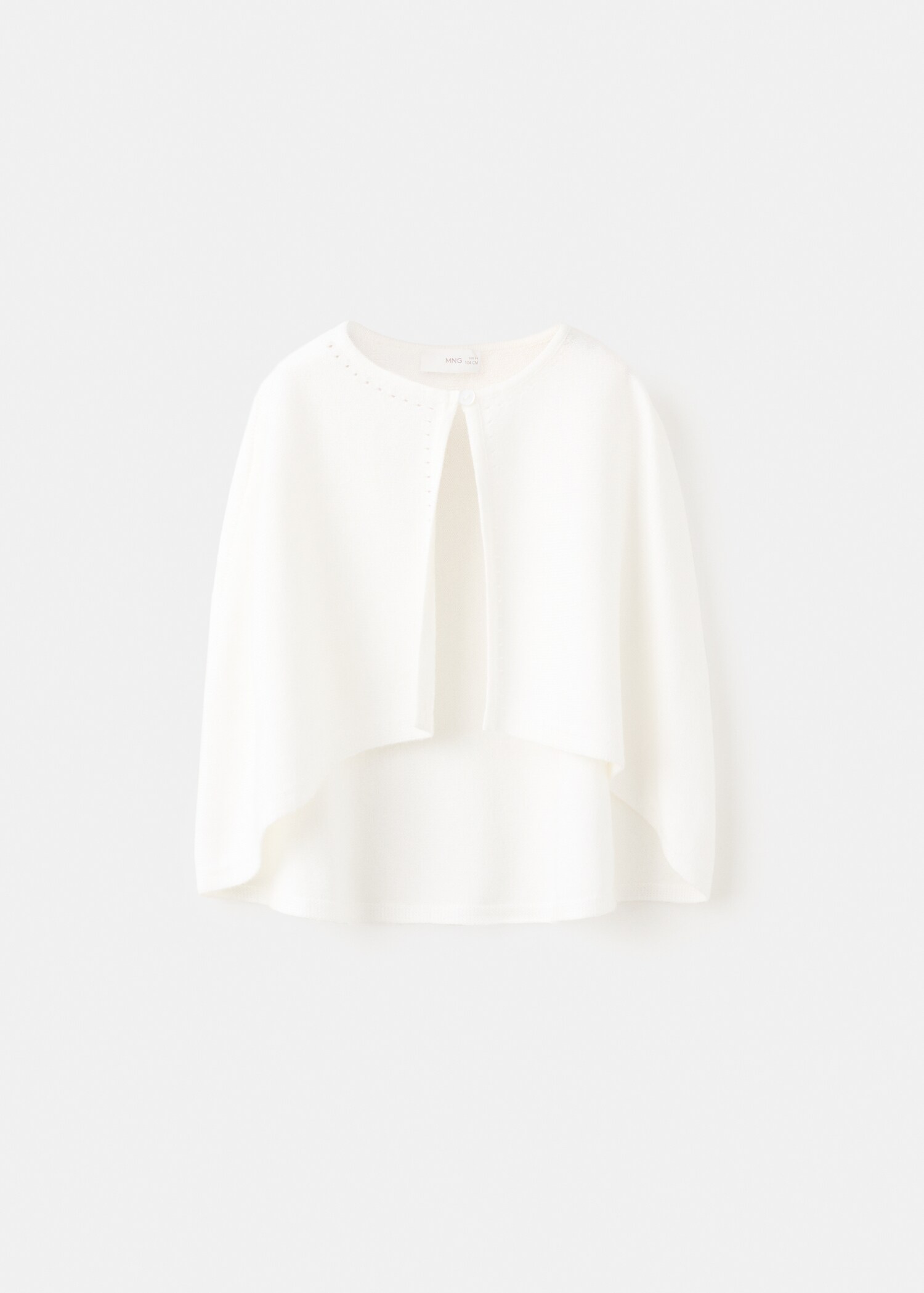 Knitted cape with openwork details - Article without model