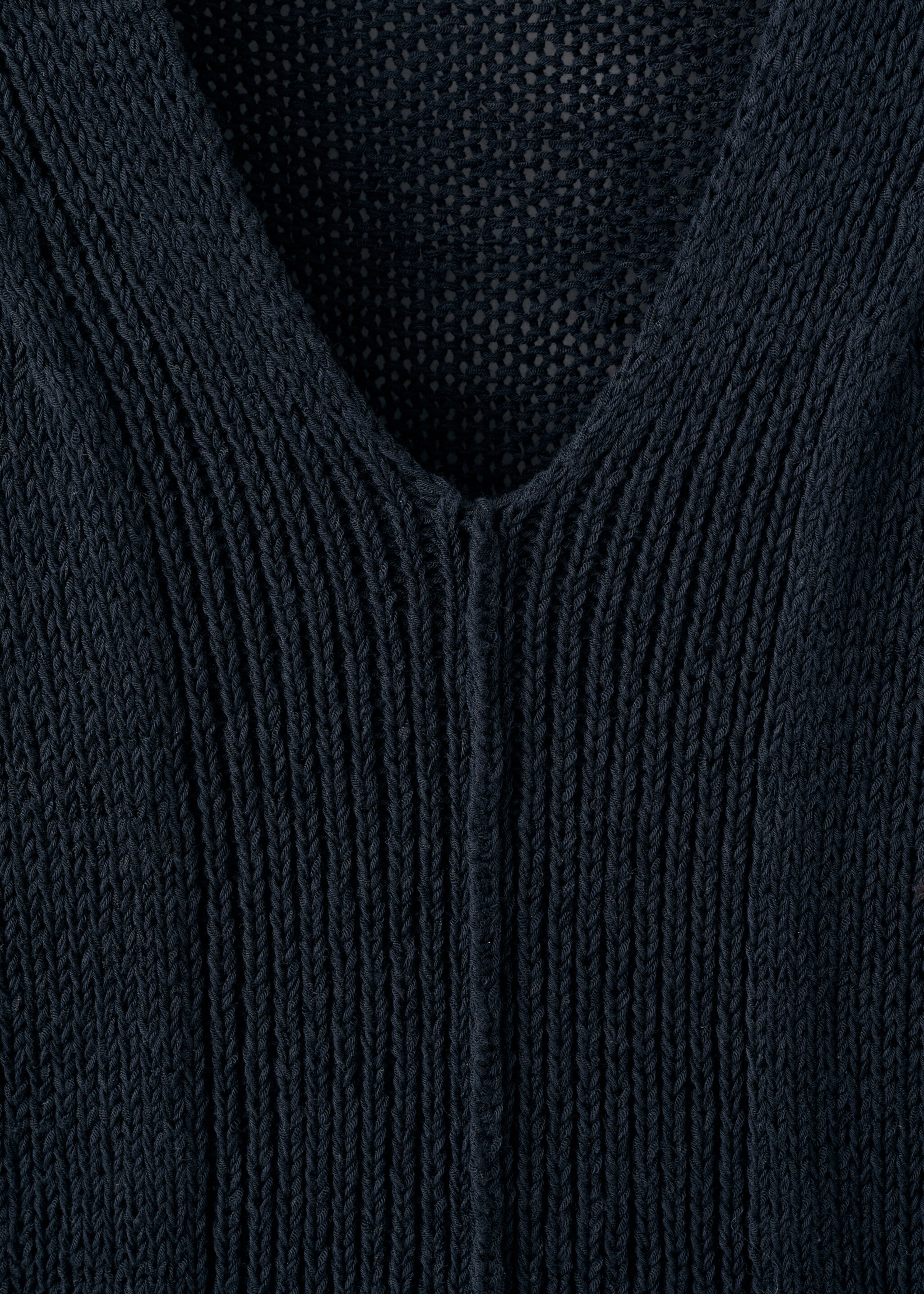 Pull-over maille détails côtelés - Détail de l'article 8, Gris anthracite. Ref: 27074047-00.