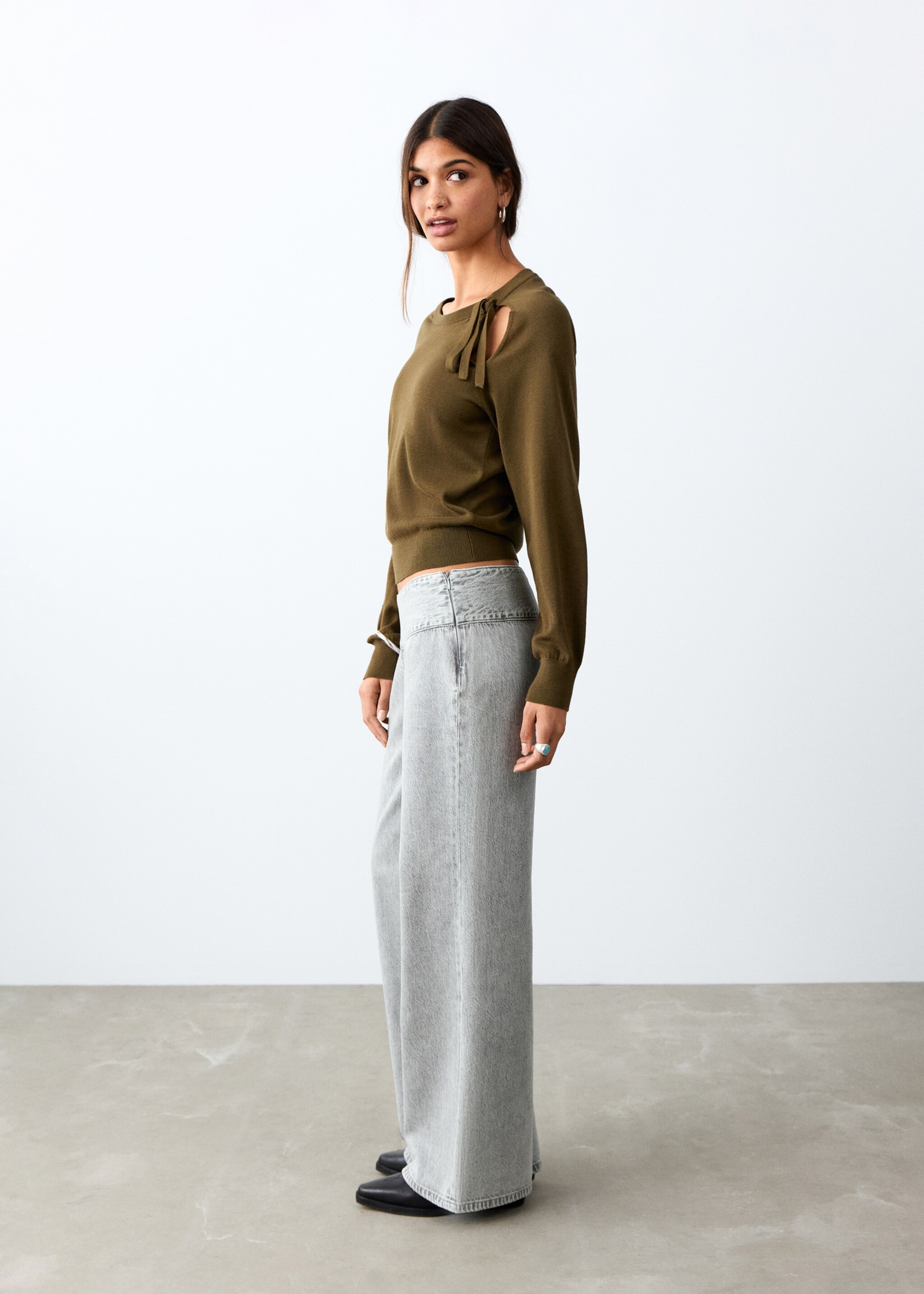 Low waist jeans - Medium plane, Denim Grey. Ref: 27074049-00.