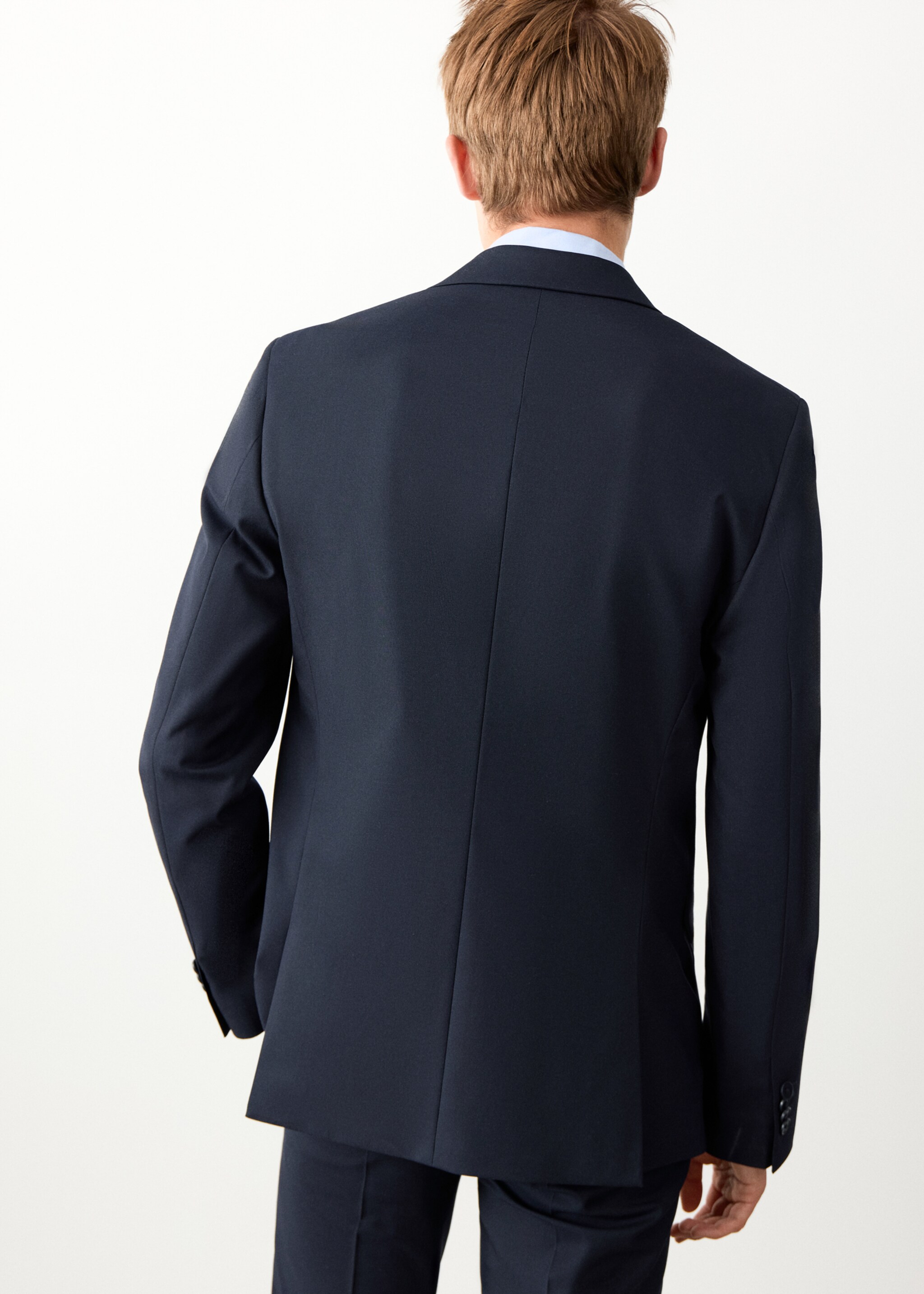 Klassische Anzugjacke - Rückseite des Artikels, Marineblau. Ref: 27074051-00.
