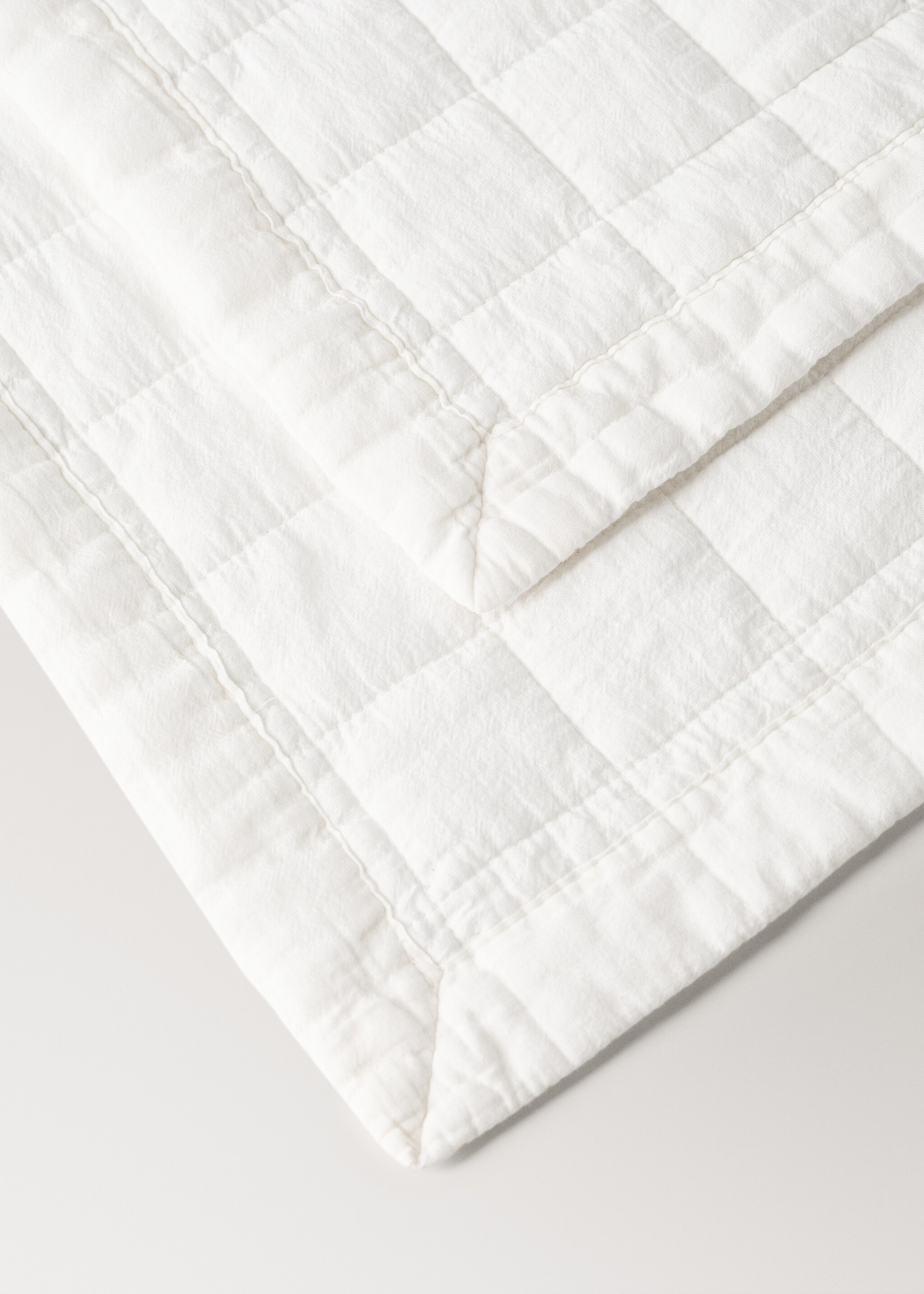 Edredón cuna cuadro acolchado - Detalle del artículo 2, Blanco roto. Ref: 27074054-00.