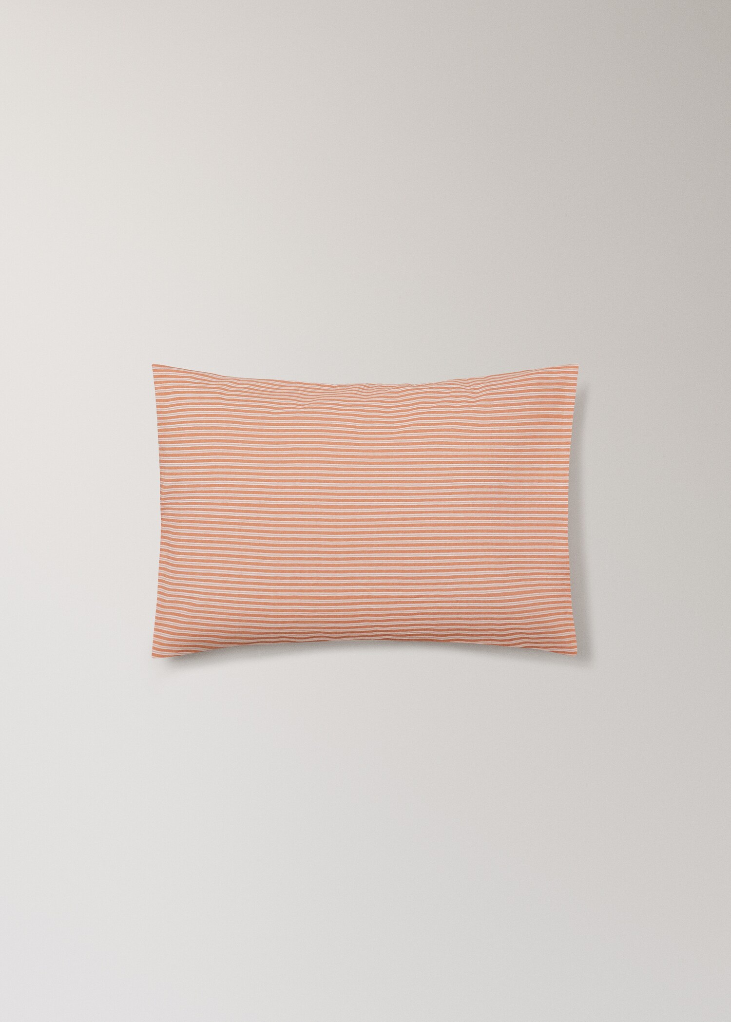 Cot bed pillowcase in cotton percale stripes - Article without model