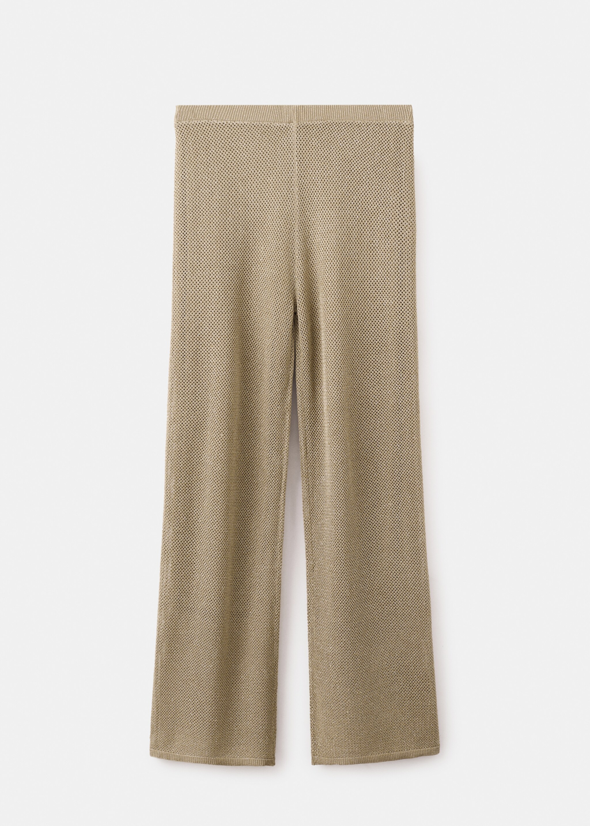 Knit trousers with mid-rise - Article without model, Gold. Ref: 27074074-00.