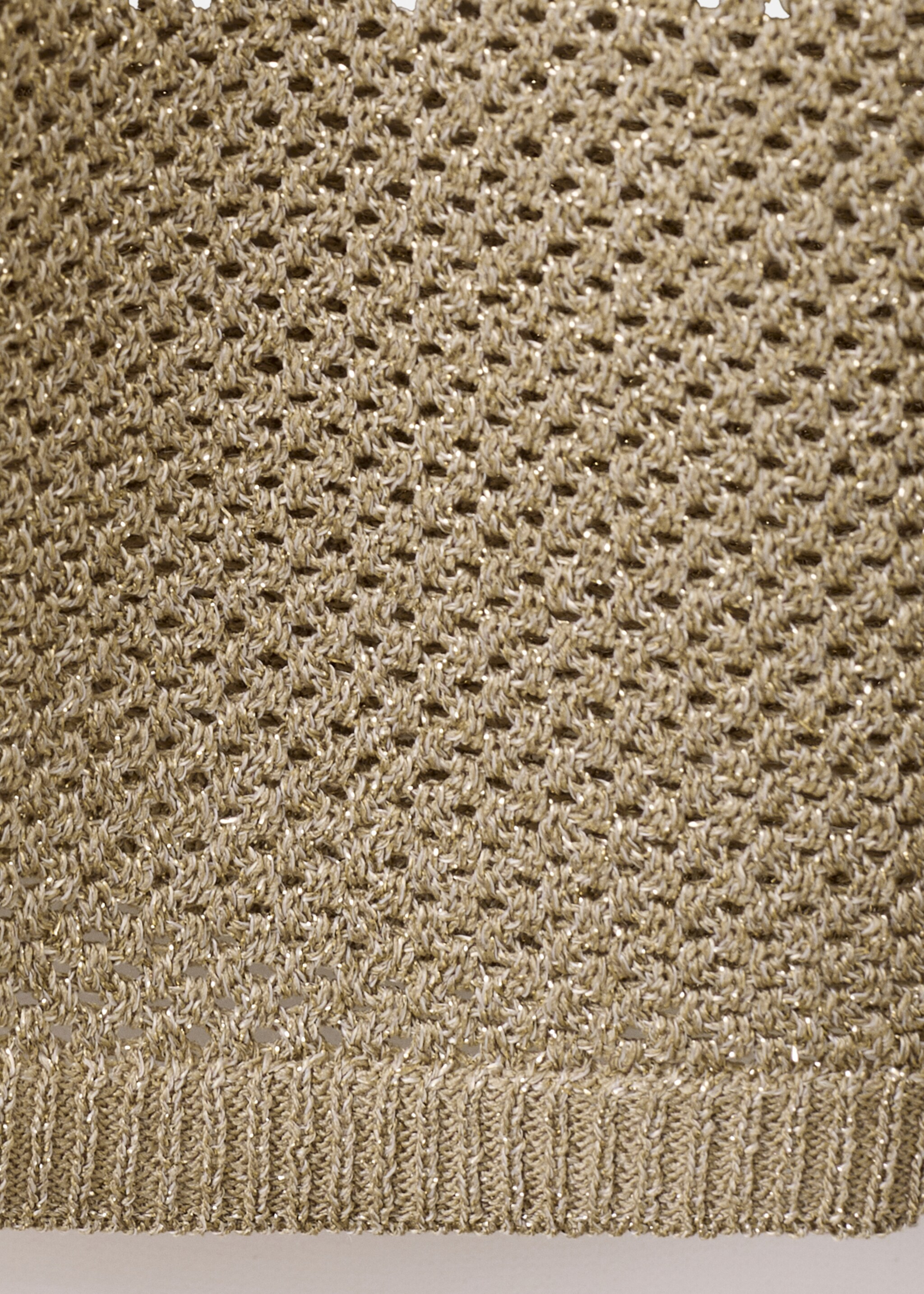 Knit trousers with mid-rise - Details of the article 0, Gold. Ref: 27074074-00.