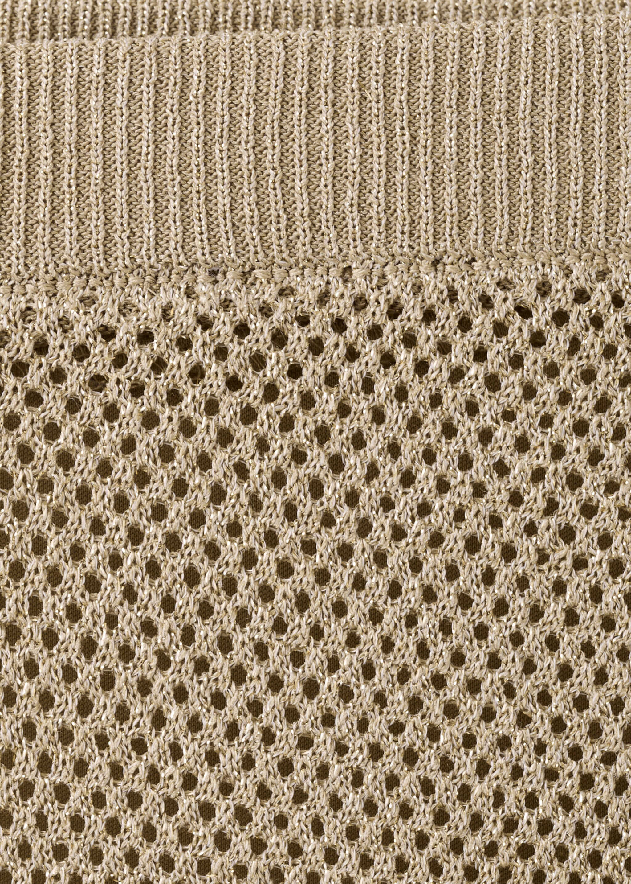 Knit trousers with mid-rise - Details of the article 8, Gold. Ref: 27074074-00.