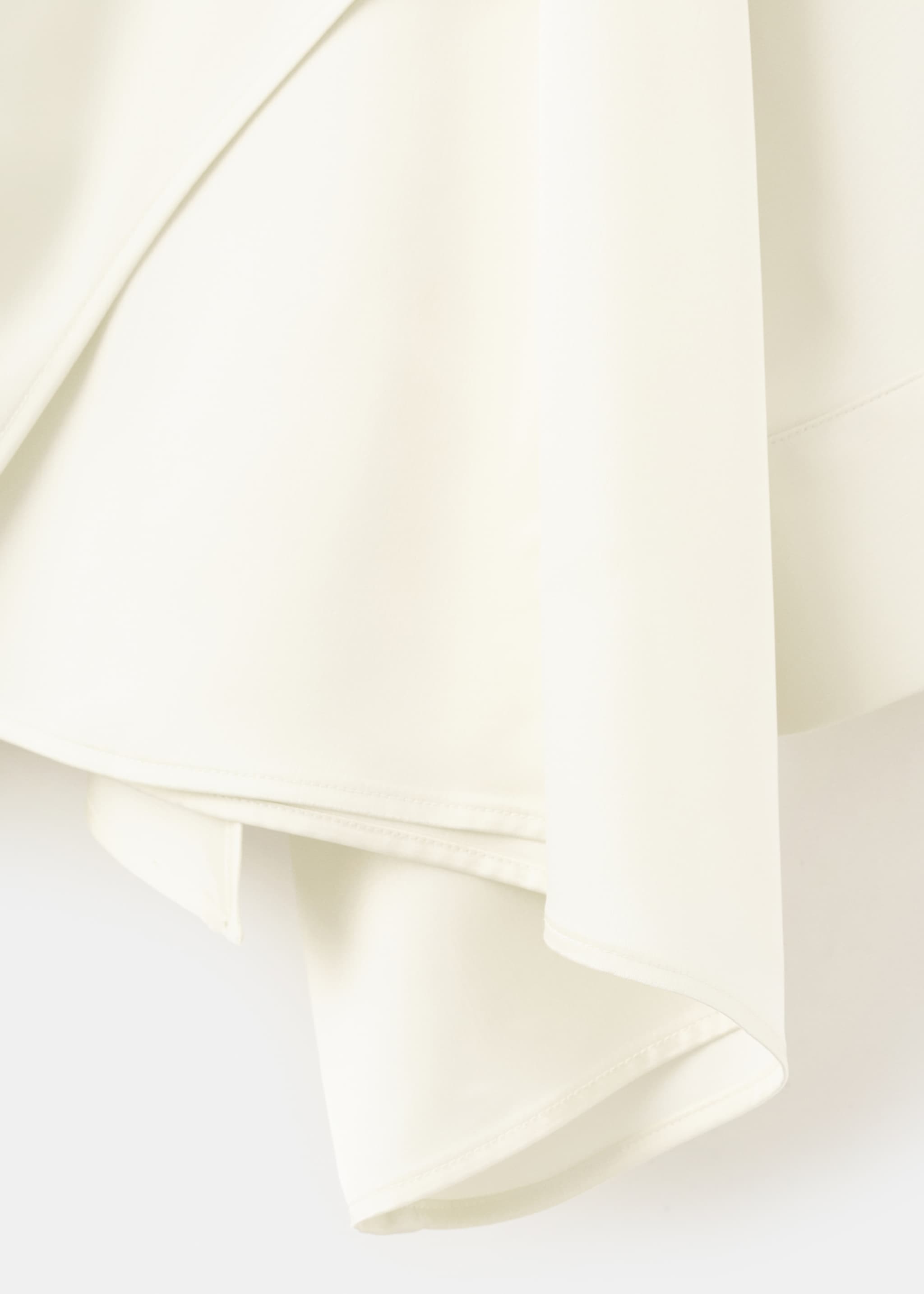 Ruched satin blouse - Details of the article 0, Ecru. Ref: 27074075-00.