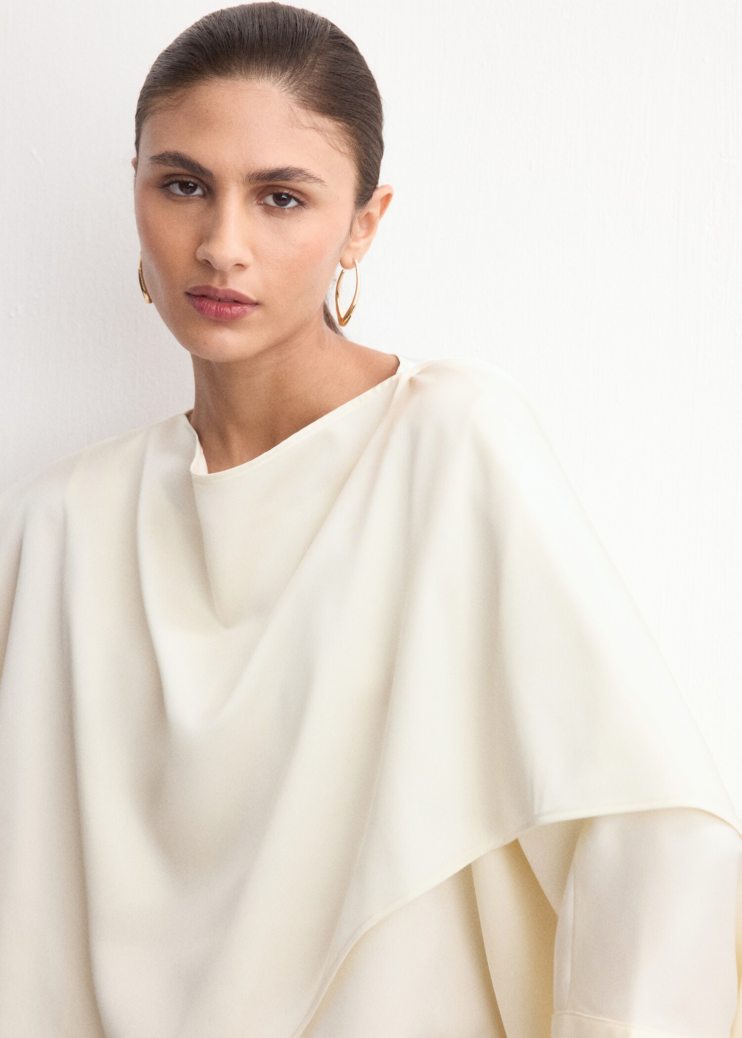 Ruched satin blouse - Details of the article 1