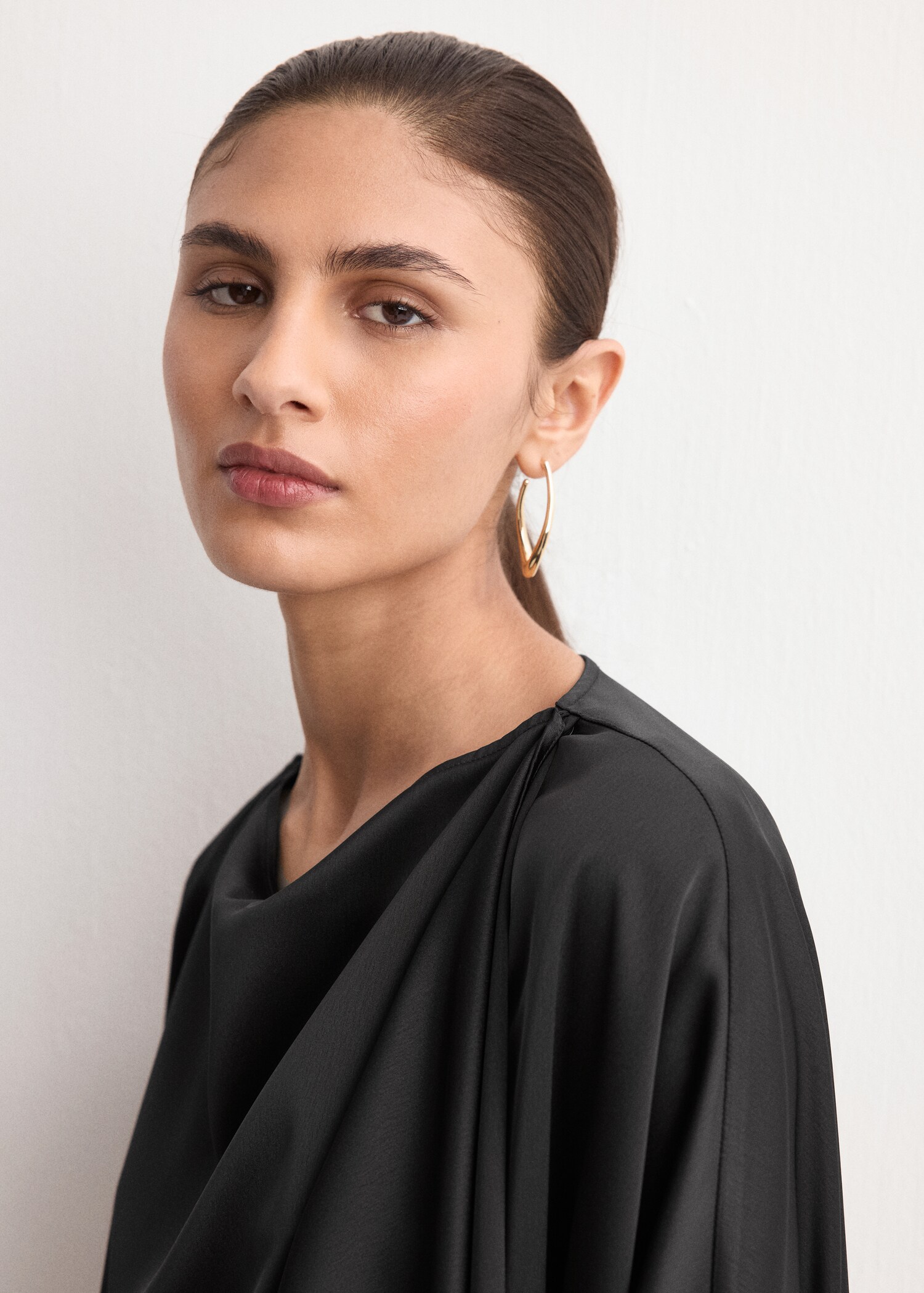 Ruched satin blouse - Details of the article 1