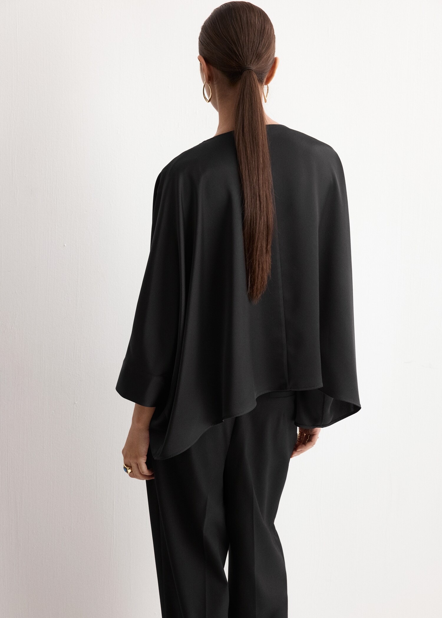 Ruched satin blouse - Reverse of the article
