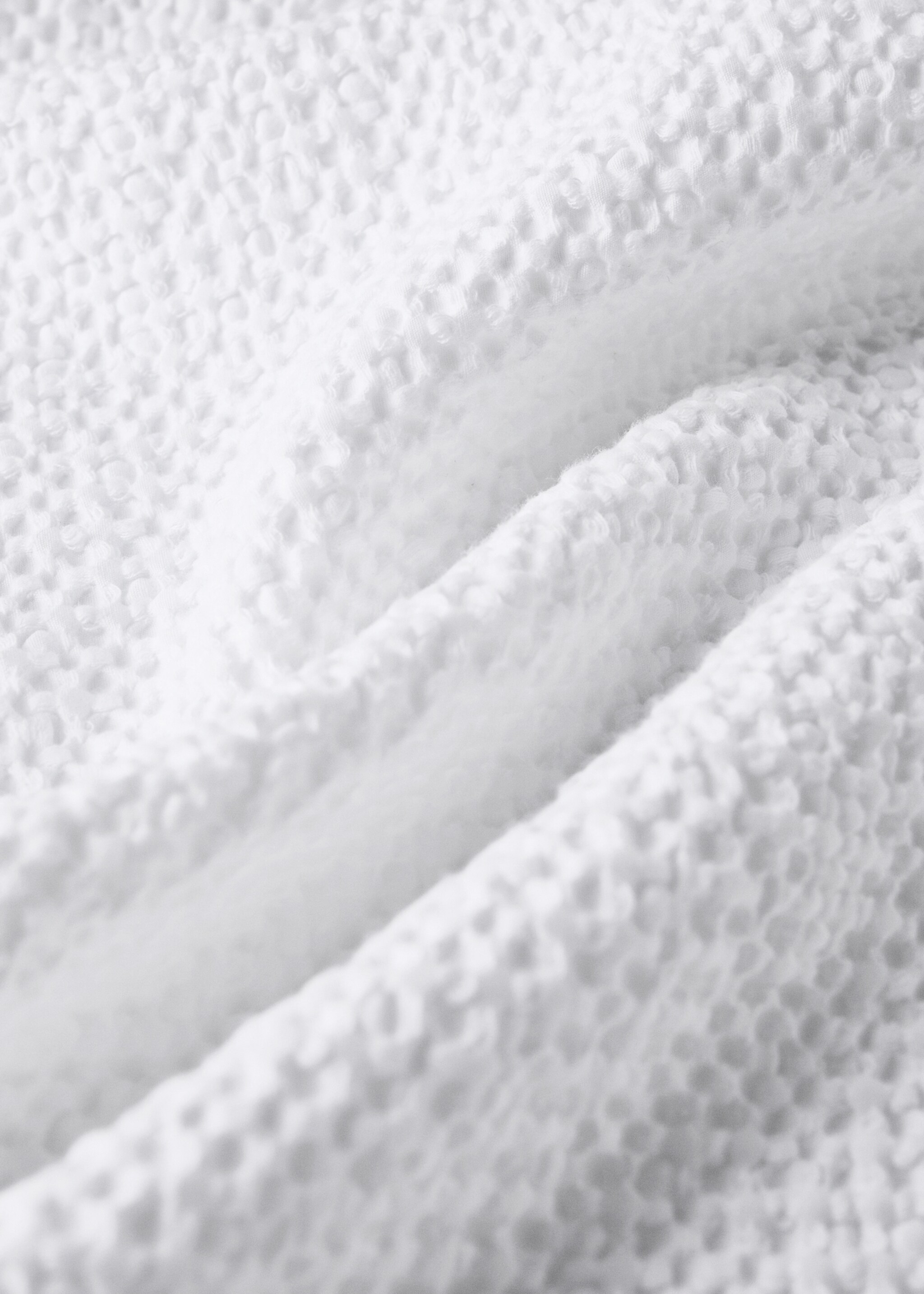 Cotton waffle garment-dyed bedspread for 90/105 cm bed - Details of the article 1, White. Ref: 27074076-00.
