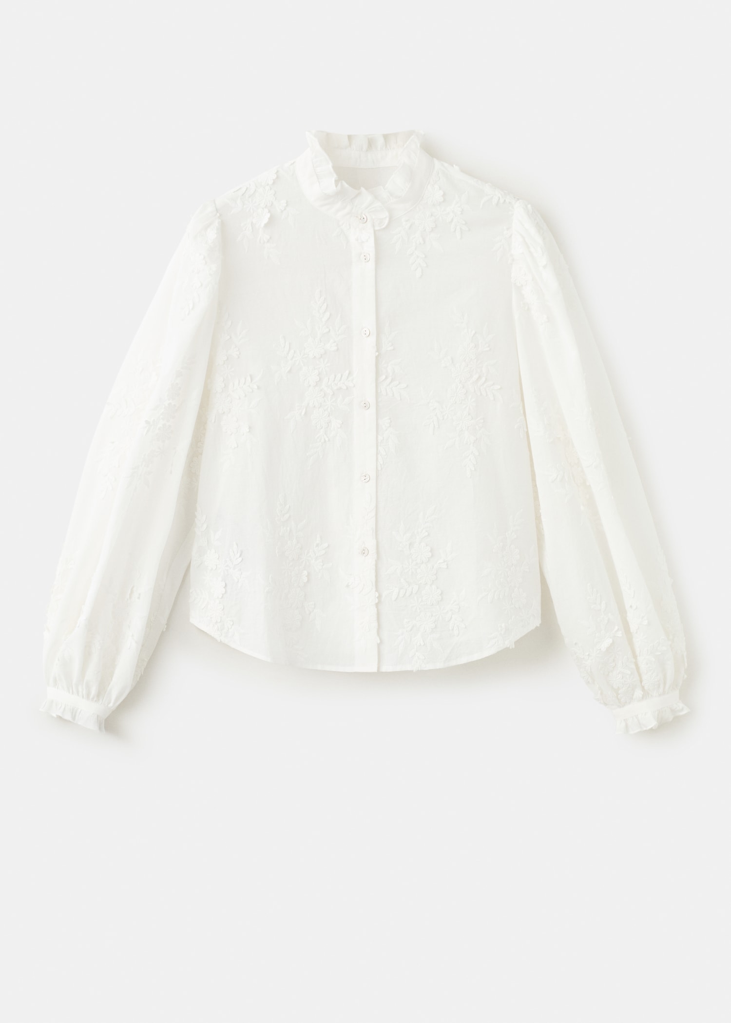 Blouse met bloemenborduursel - Artikel zonder model