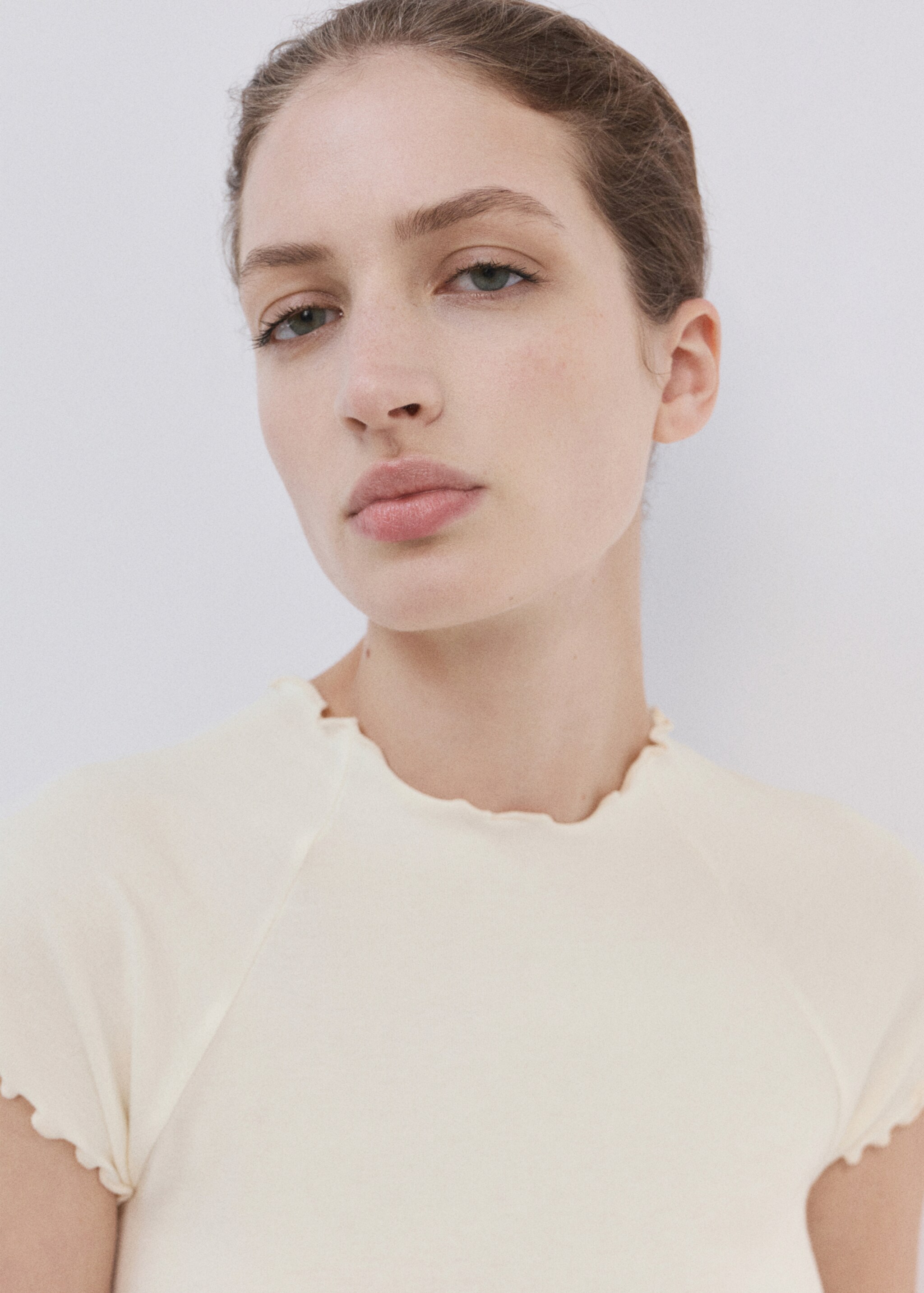 Комбинированная футболка - Деталь изделия 2, Экрю. Ref: 27074079-00.