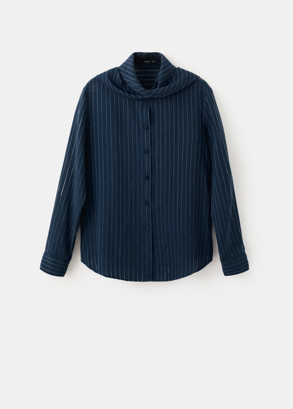 Striped blouse with tie neck collar - image 2
