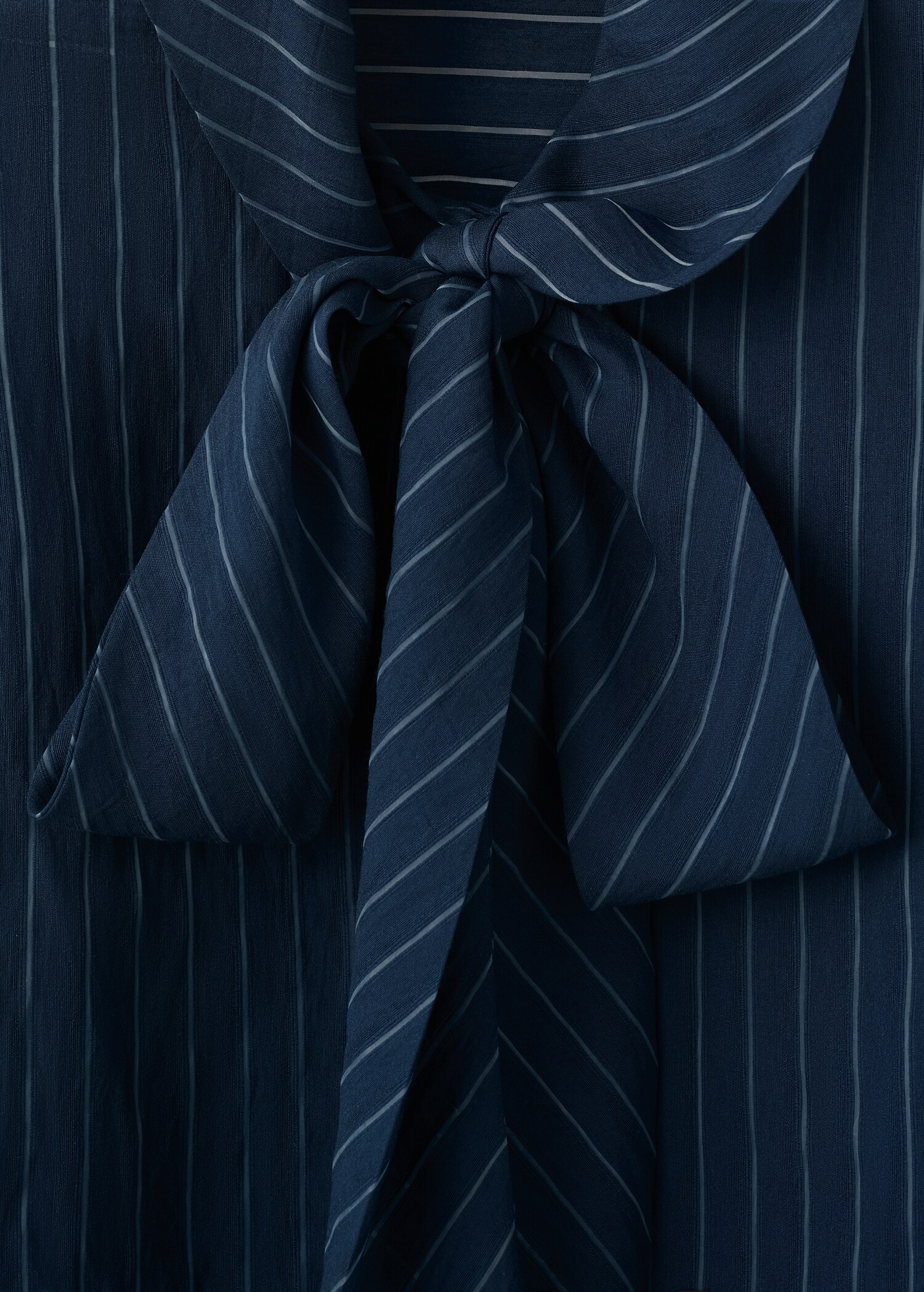 Striped blouse with bow tie neck - Details of the article 8