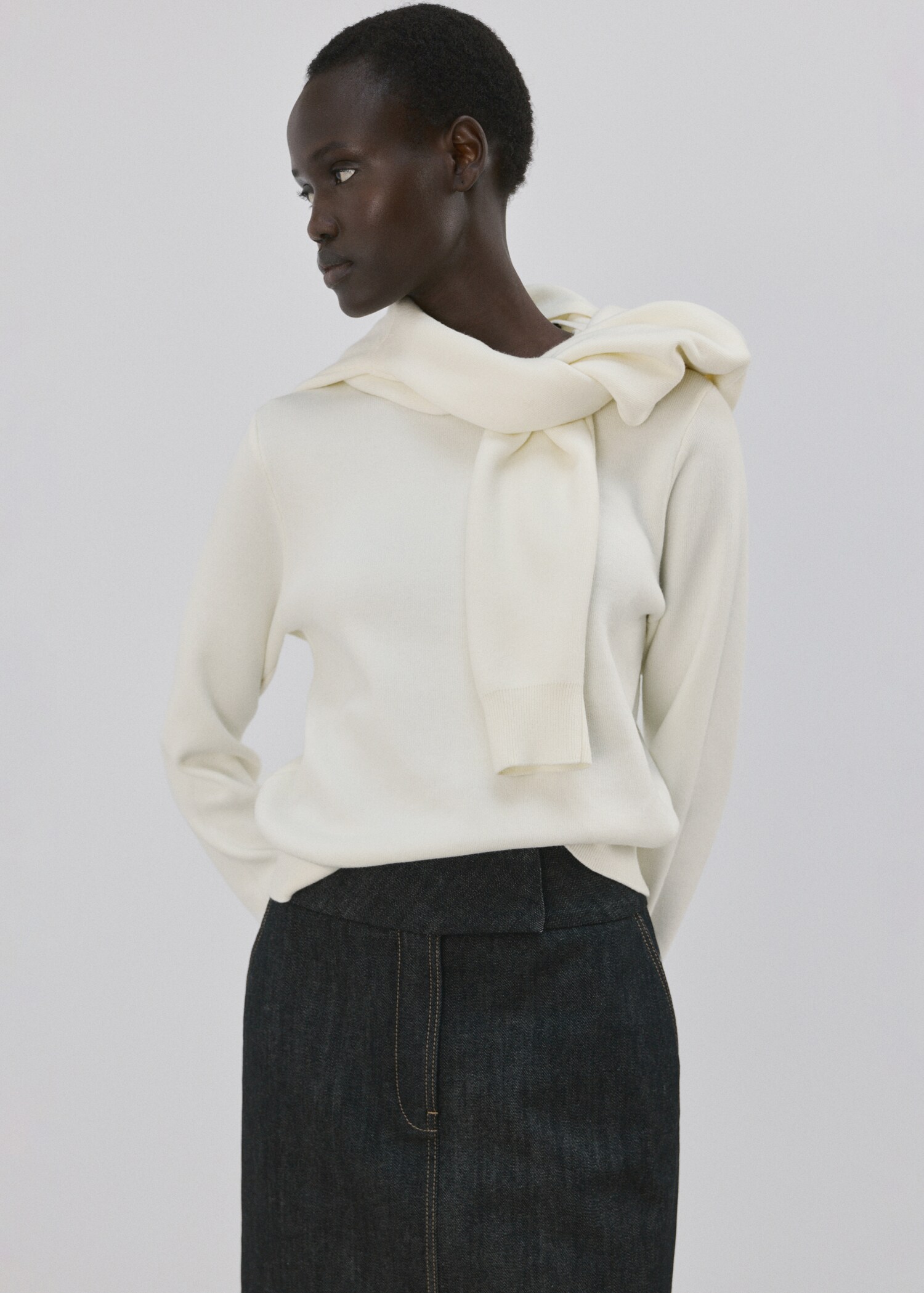 Buttoned cuffs sweater - Medium plane