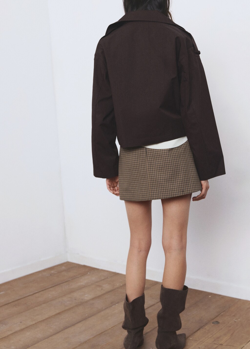Houndstooth short skirt - image 5