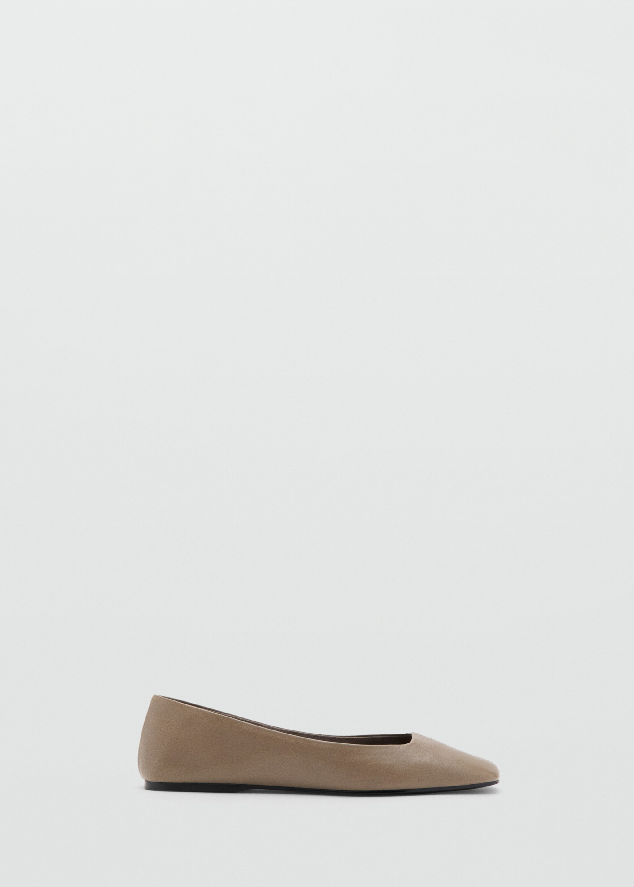 Leather flat shoes - Article without model, Light/Pastel Brown. Ref: 27074092-00.