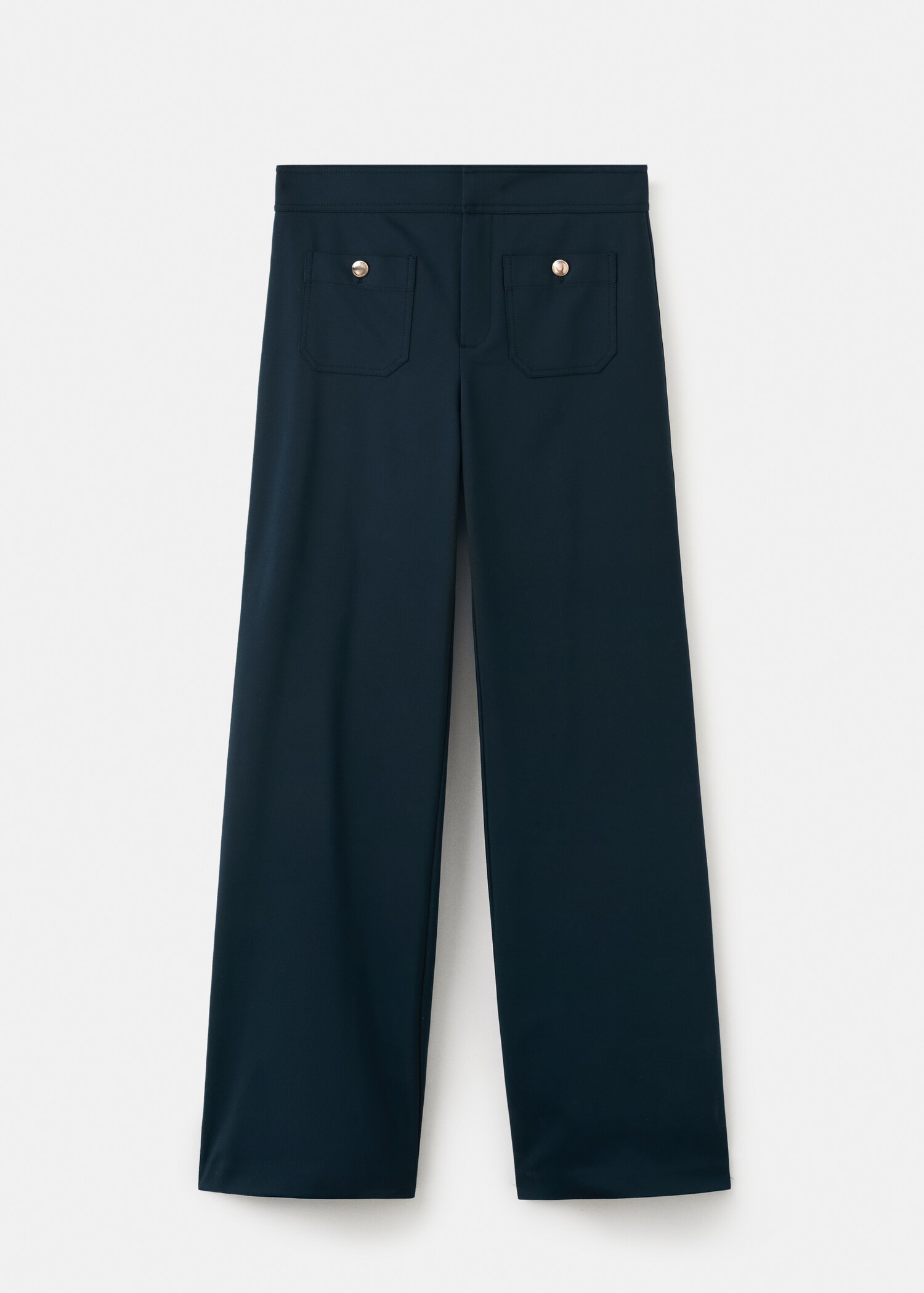 Straight trousers with jewel buttons - Article without model