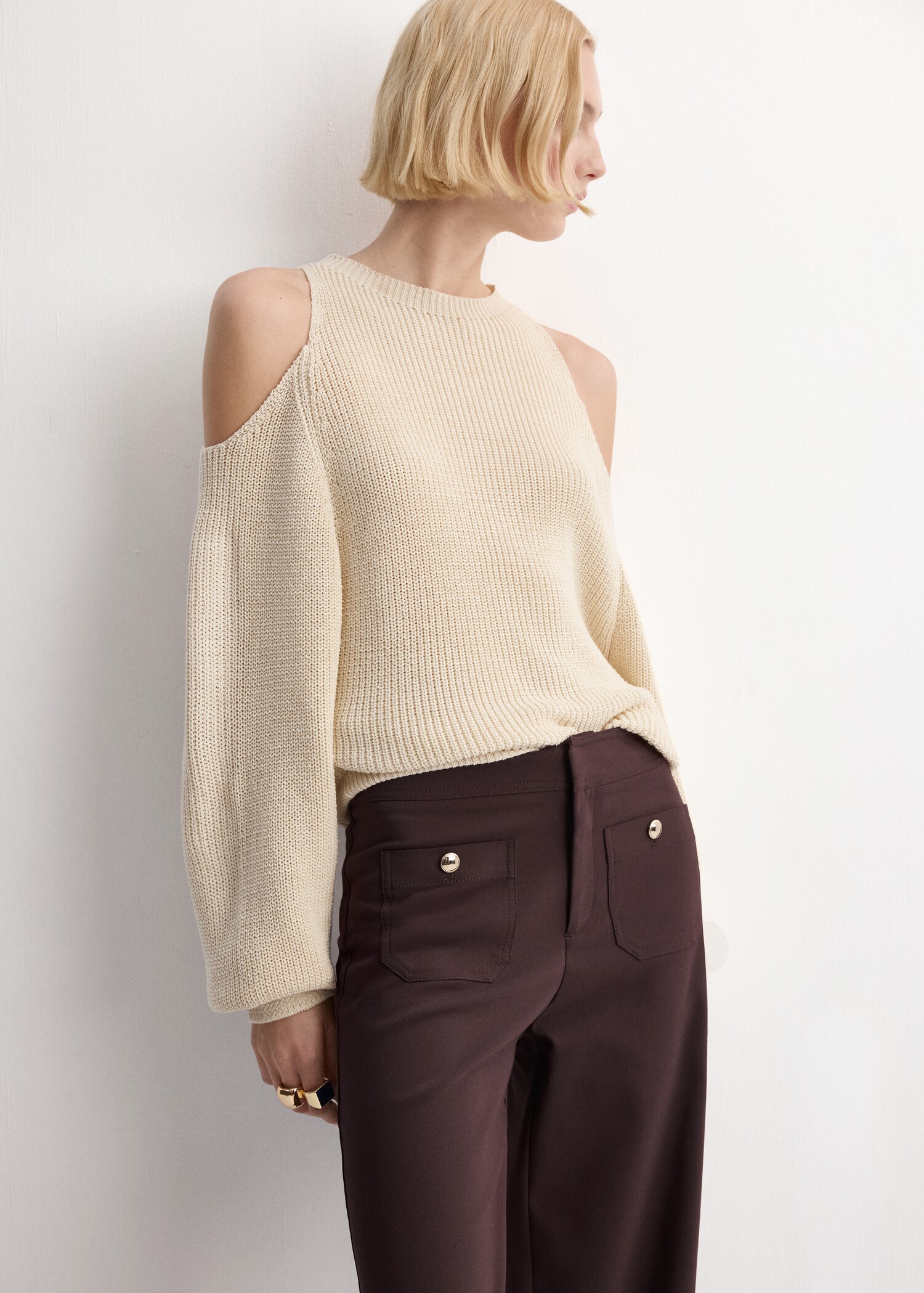 Pantalón recto botones joya - Detalle del artículo 1