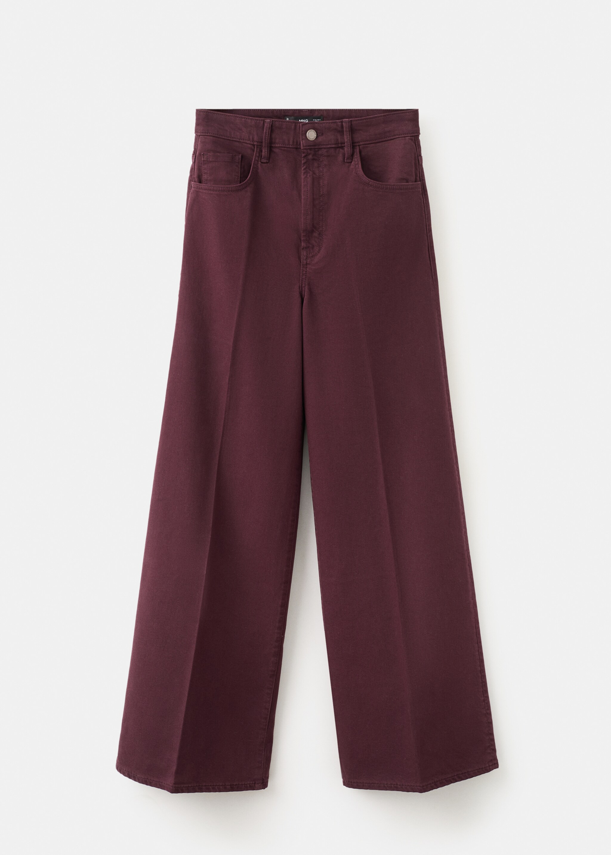High-waisted wide leg jeans - Article without model, Wine. Ref: 27074096-00.