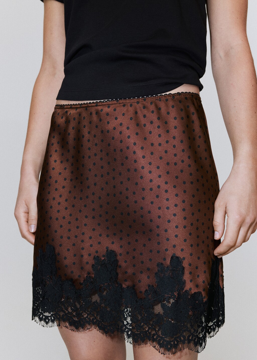 Polka dot slip skirt - image 4