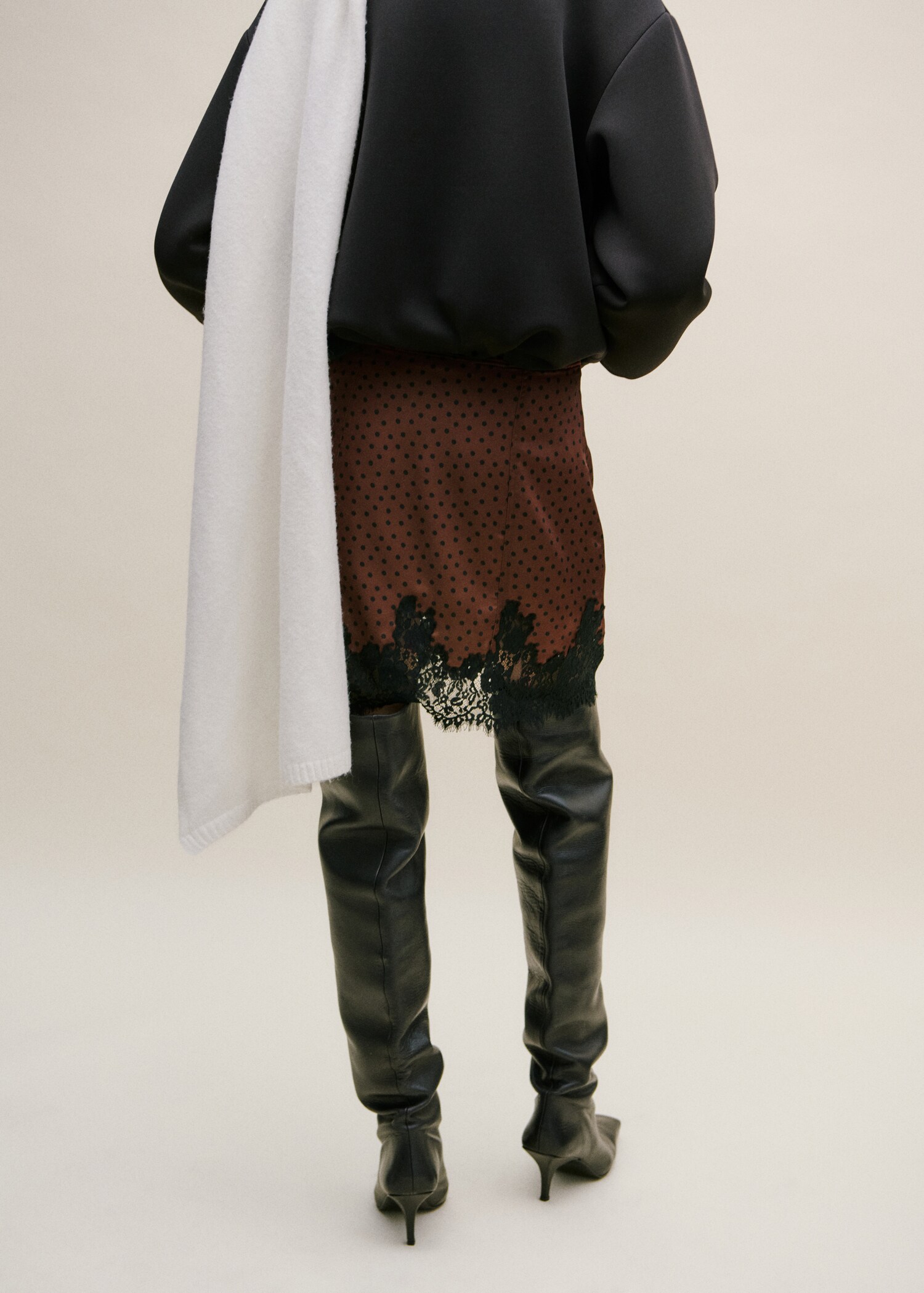 Jupe lingerie à pois - Verso de l’article