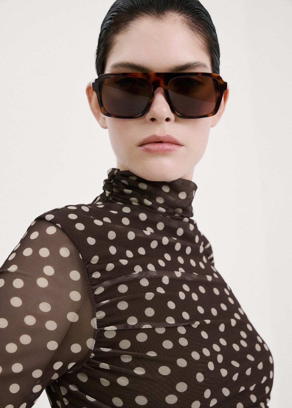 Ruched polka dot tee - image 4