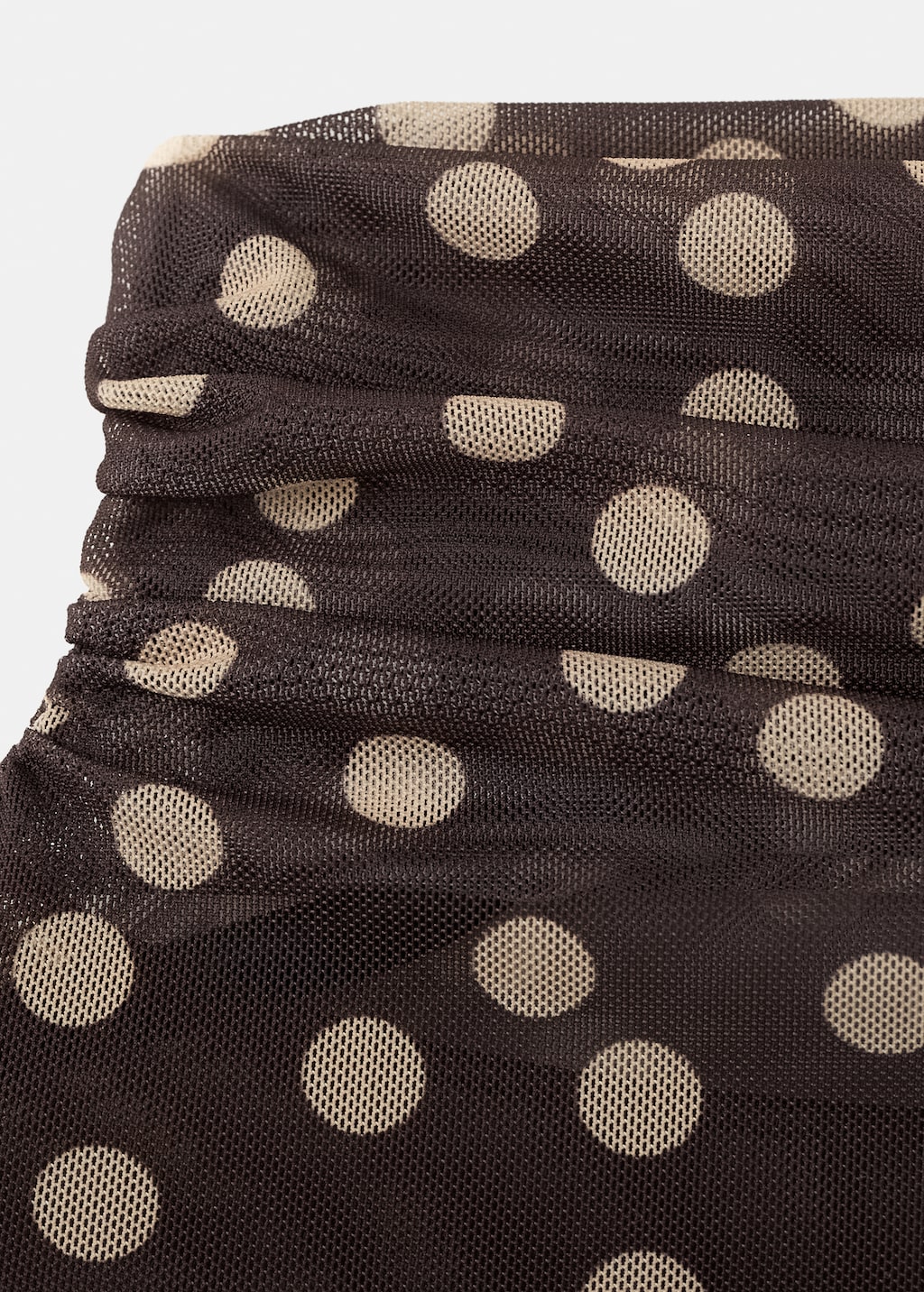Mango Ruched polka dot tee