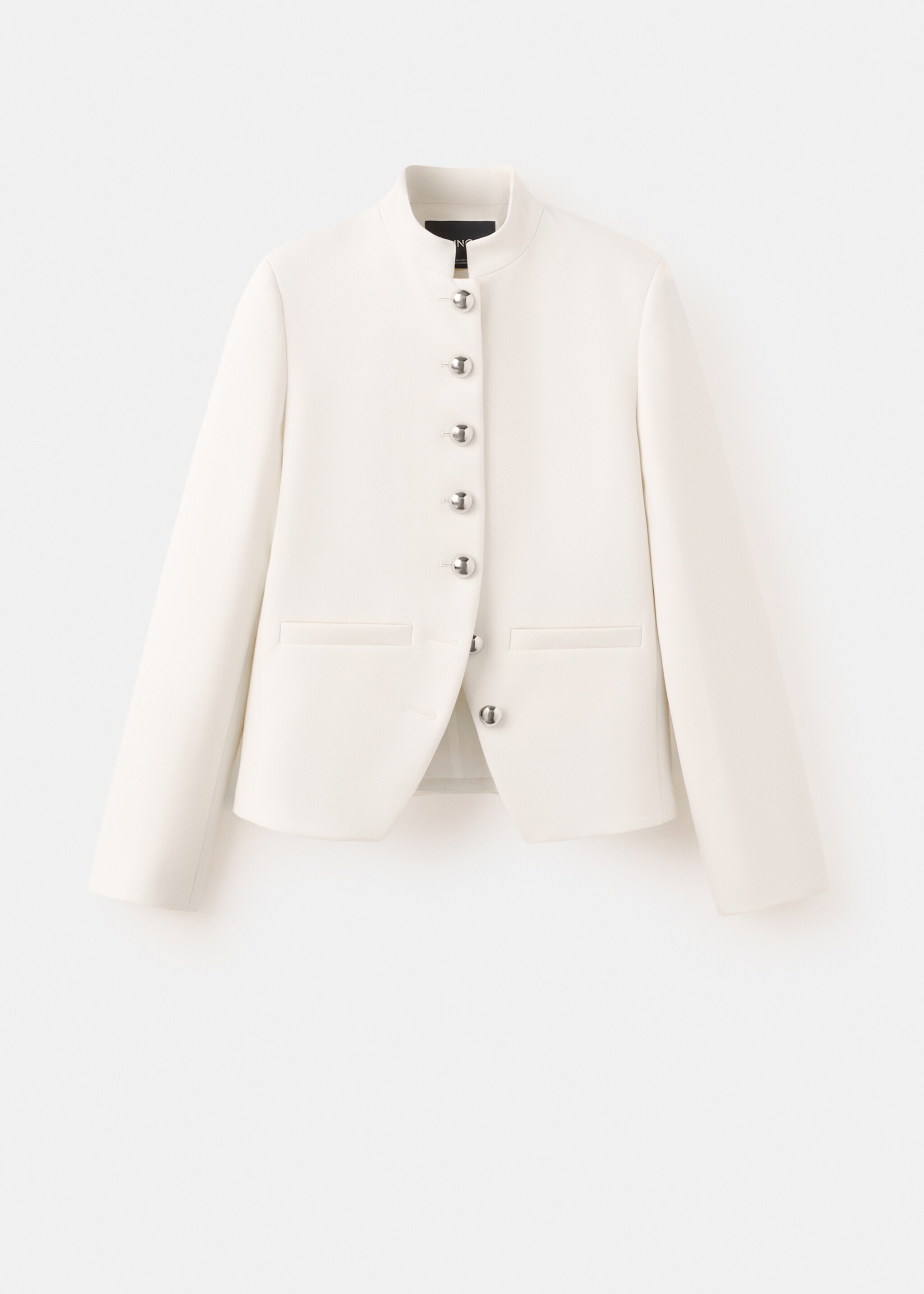 Chaqueta cuello tira botones joya - Artículo sin modelo, Blanco roto. Ref: 27074101-00.