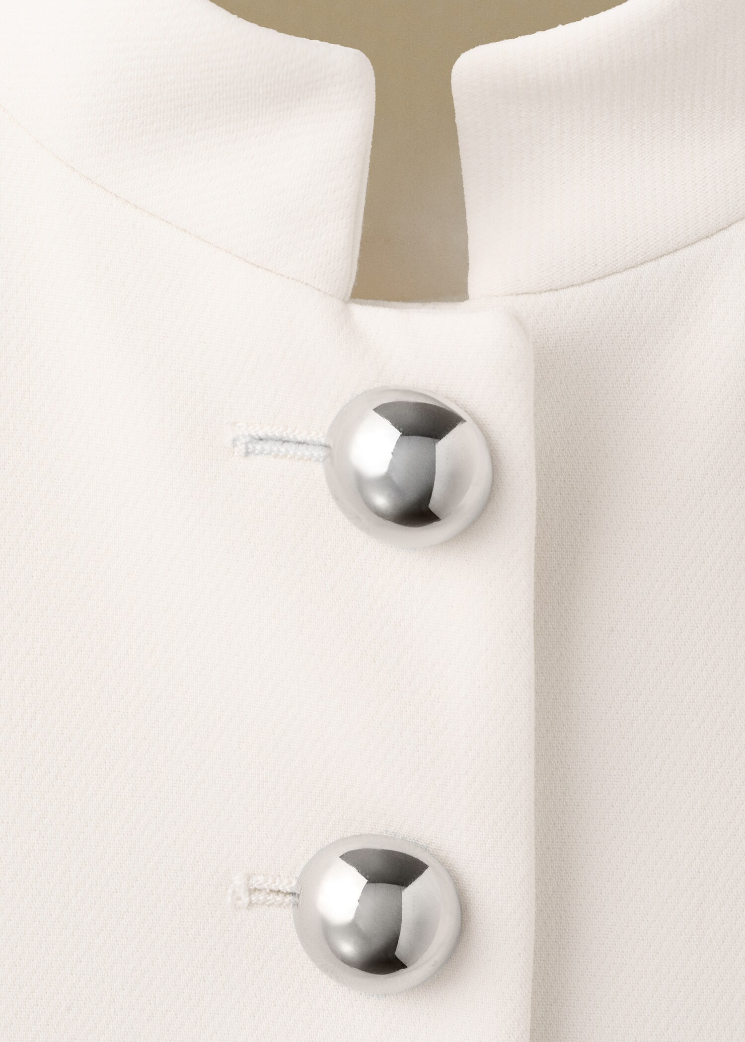 Jacket with jewel-button strip collar - Details of the article 8