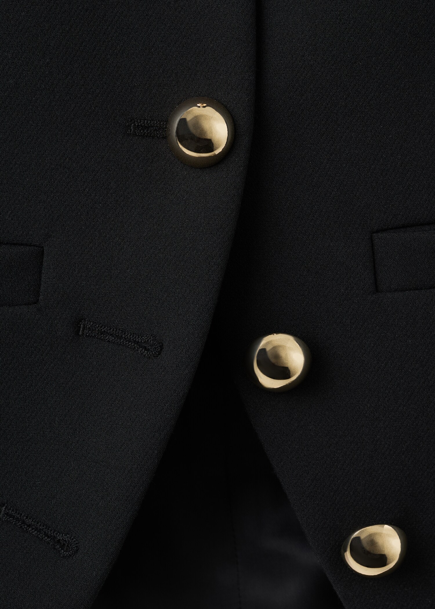 Jacket with jewel-button strip collar - Details of the article 0