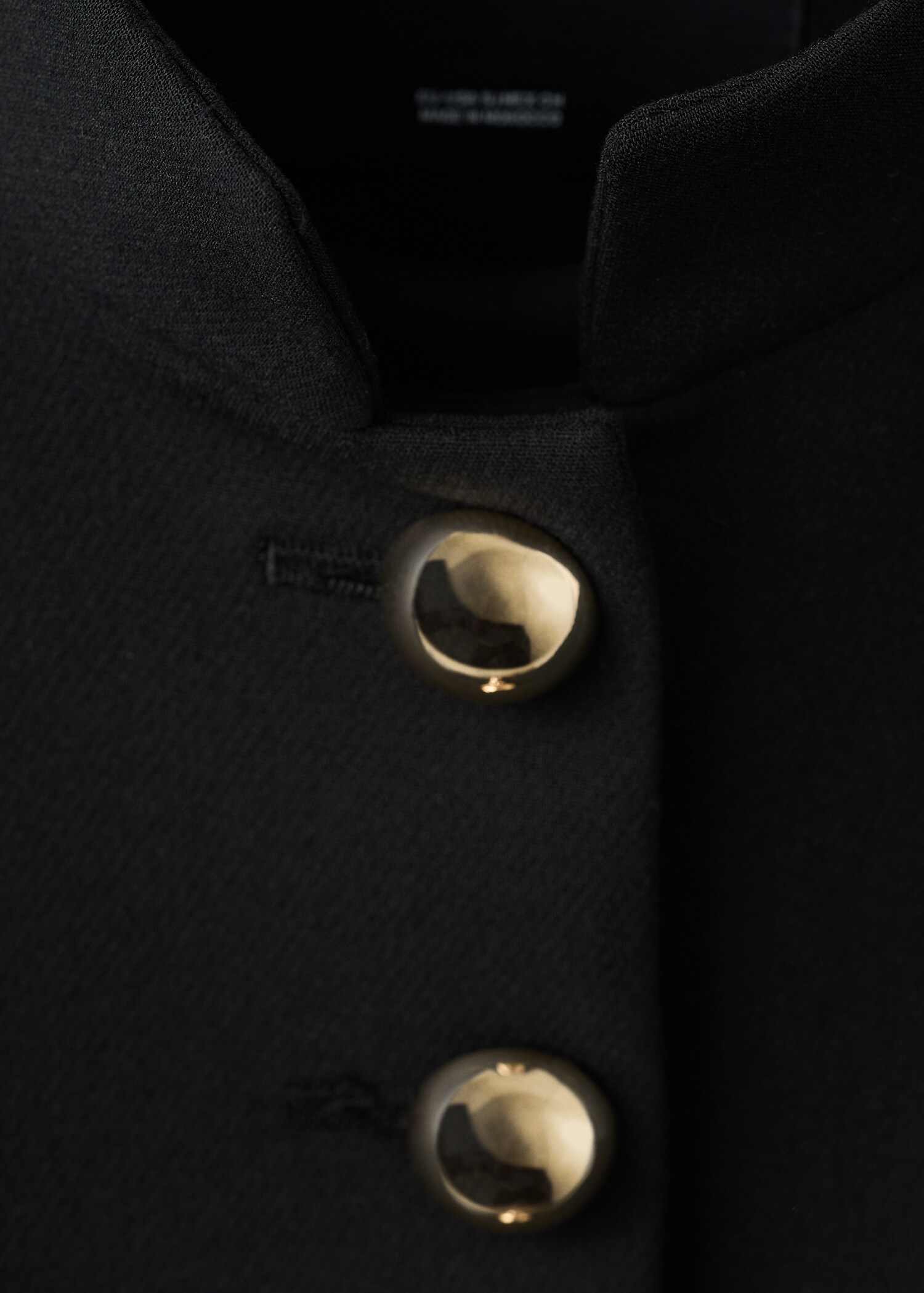 Jacket with jewel-button strip collar - Details of the article 8