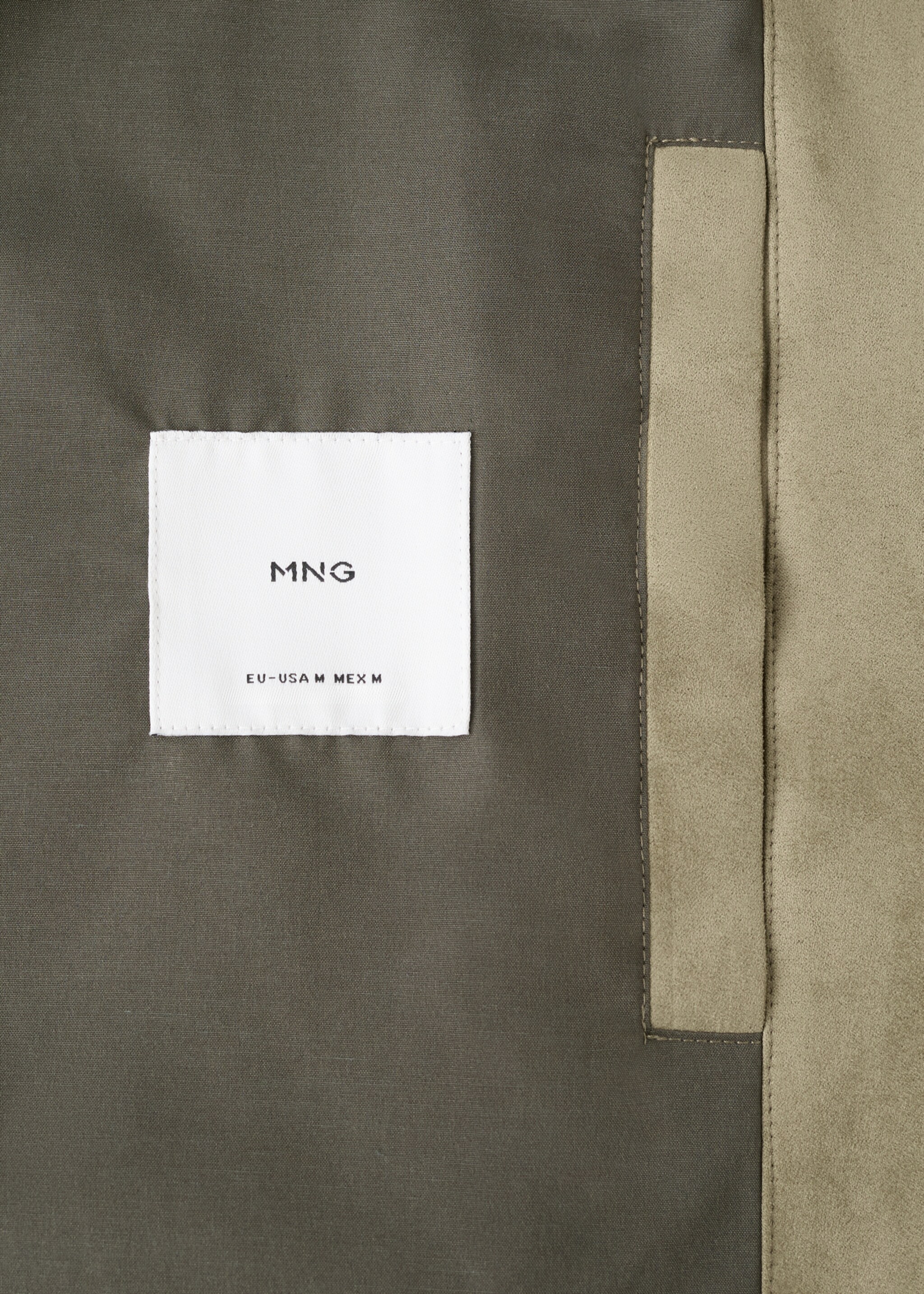 سترة بومبر بتأثير الجلد المدبوغ - تفاصيل المنتج 0, أسمر ضارب إلى الصفرة. Ref: 27074404-00.