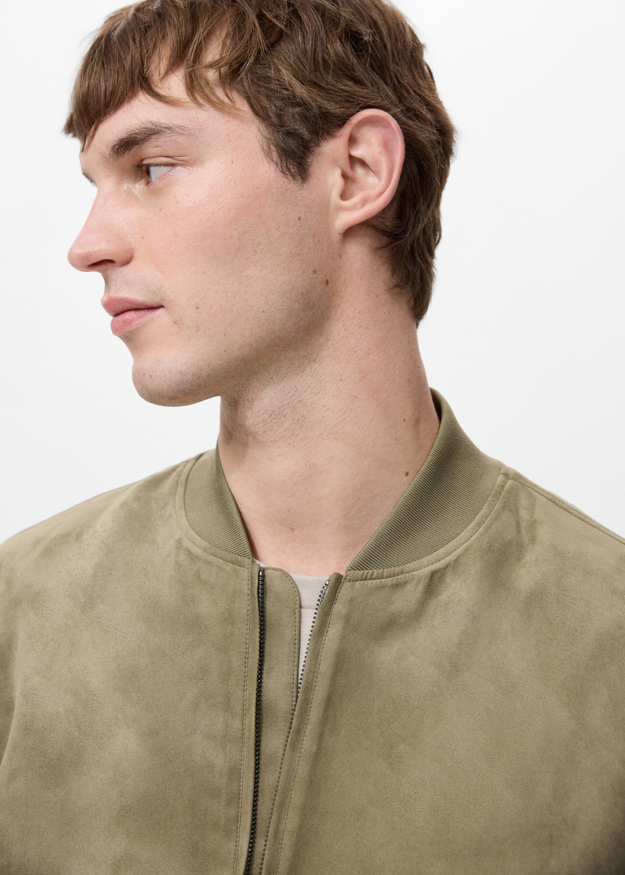 سترة بومبر بتأثير الجلد المدبوغ - تفاصيل المنتج 1, أسمر ضارب إلى الصفرة. Ref: 27074404-00.