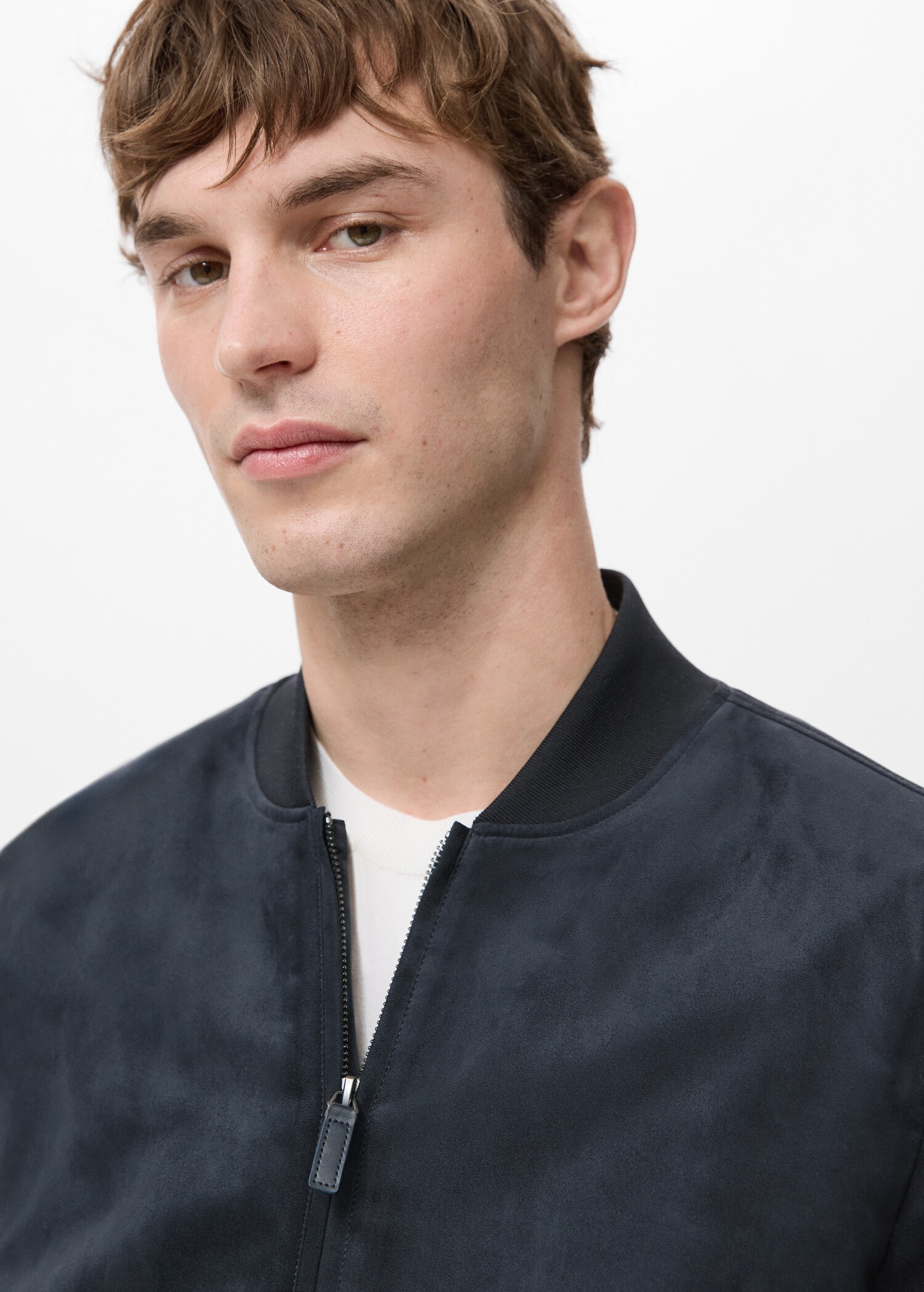 سترة بومبر بتأثير الجلد المدبوغ - تفاصيل المنتج 1