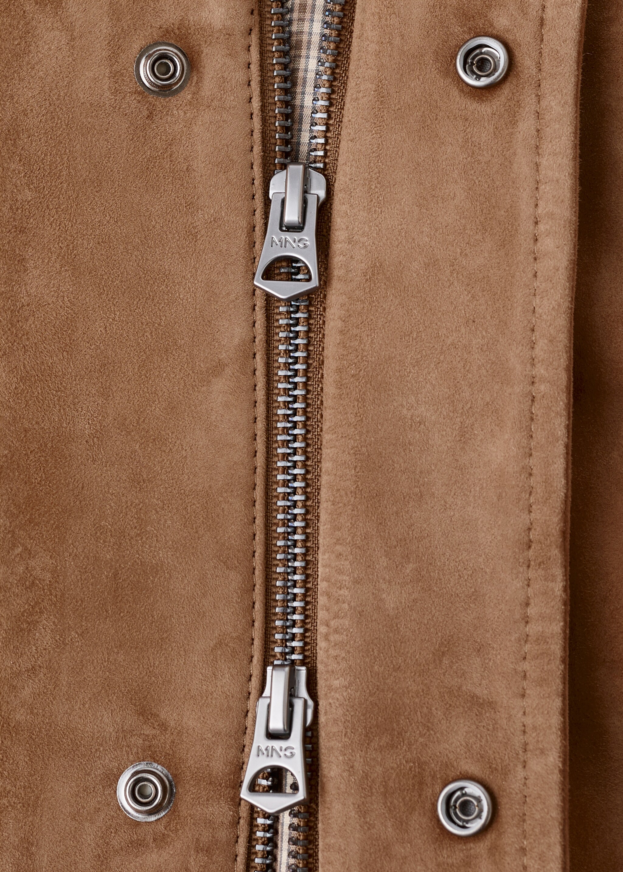 100% leather jacket with pockets - Details of the article 0, Cognac. Ref: 27074406-00.