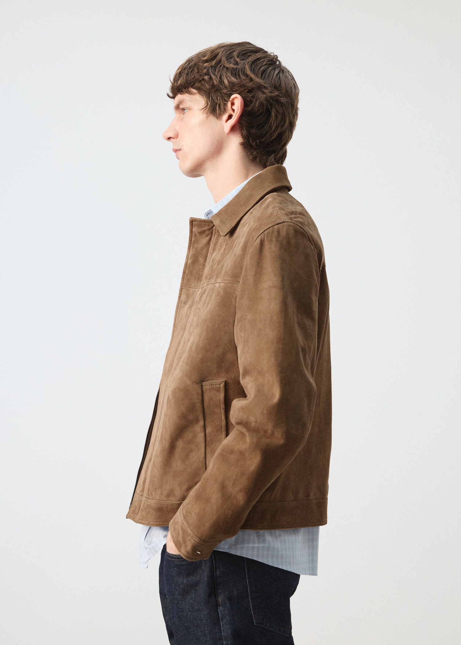 100% leather jacket with pockets - Details of the article 2