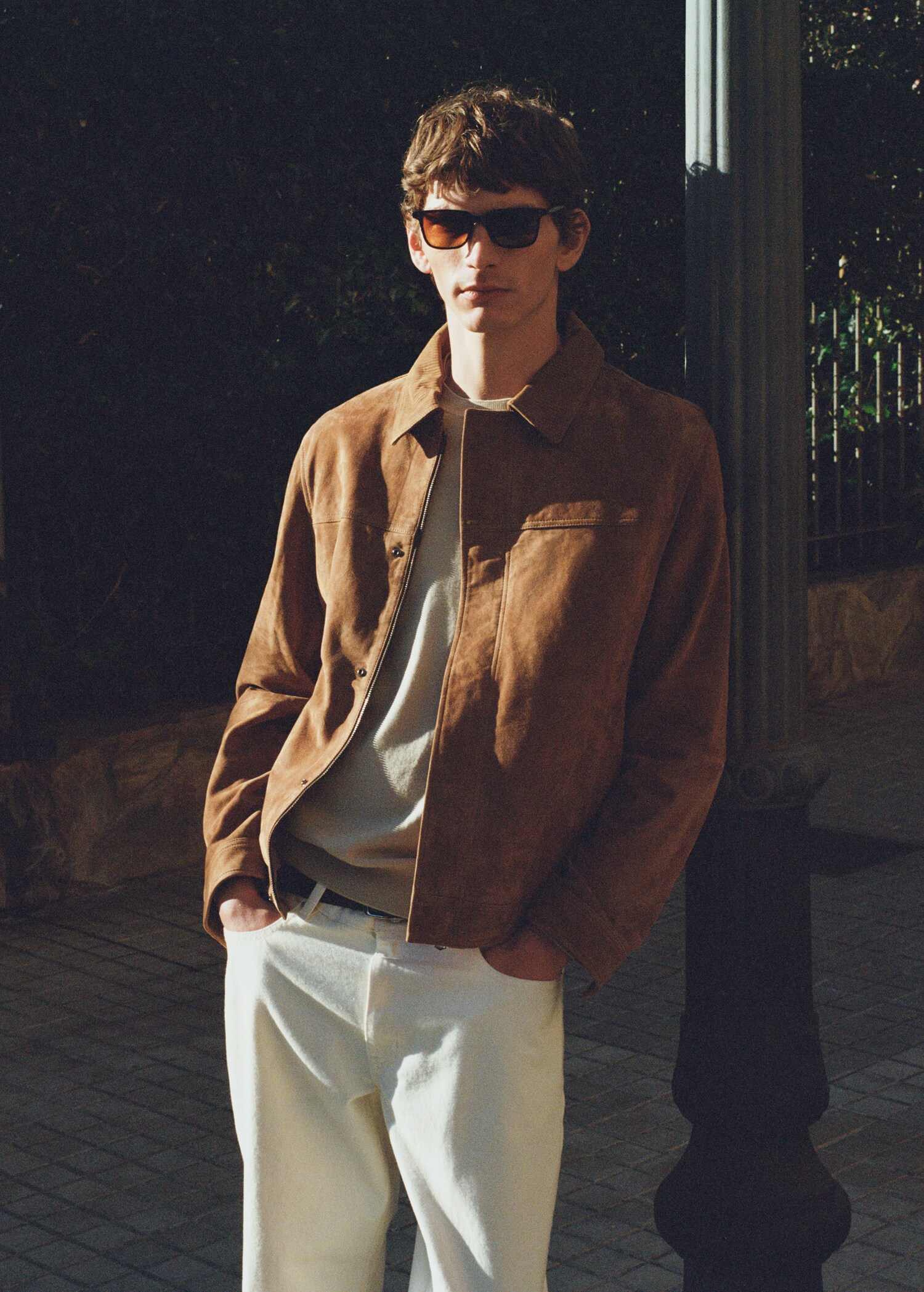 Blouson 100 % cuir daim poches - Détail de l'article 5